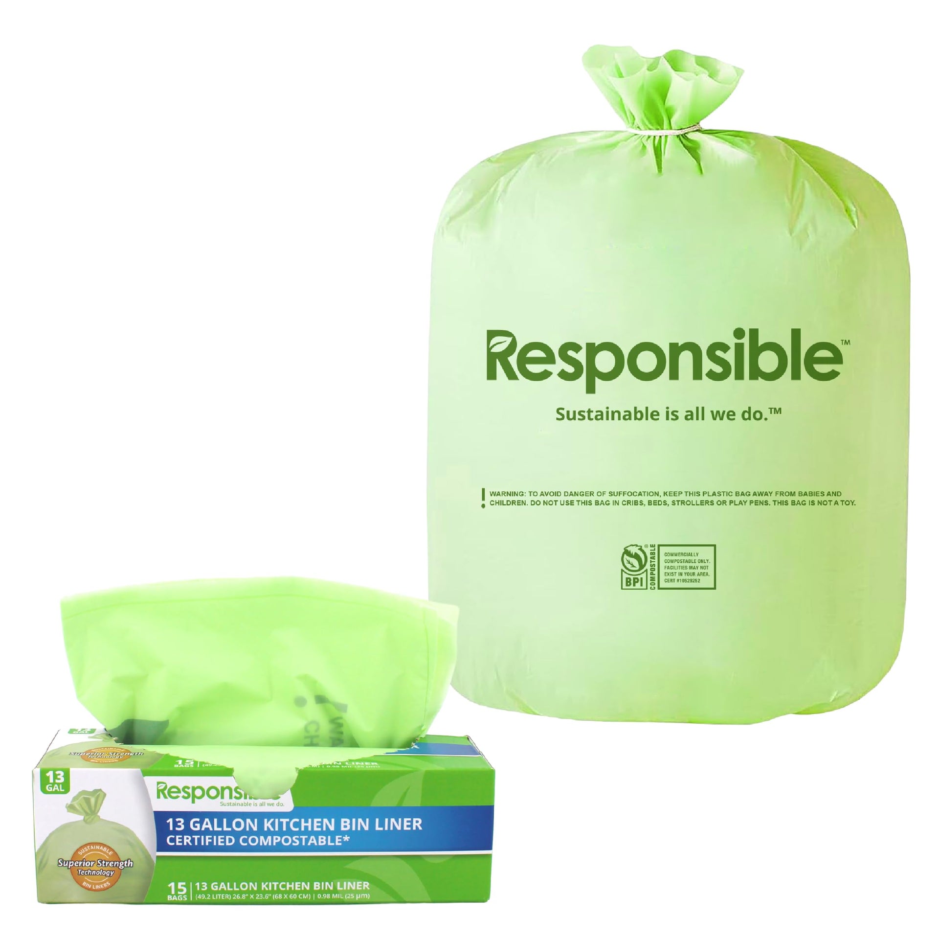 Kitchen Bin Liners (42 Count)