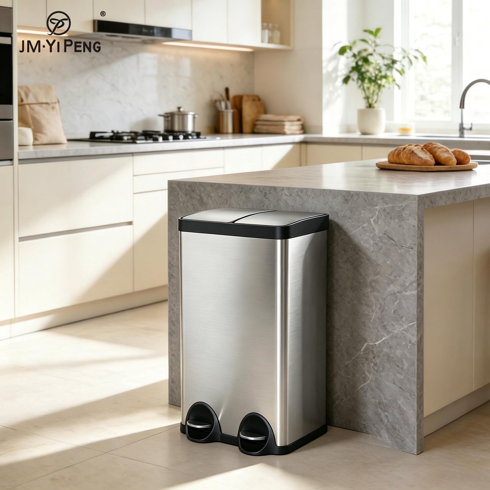 Dual Trash Can (2 Count)