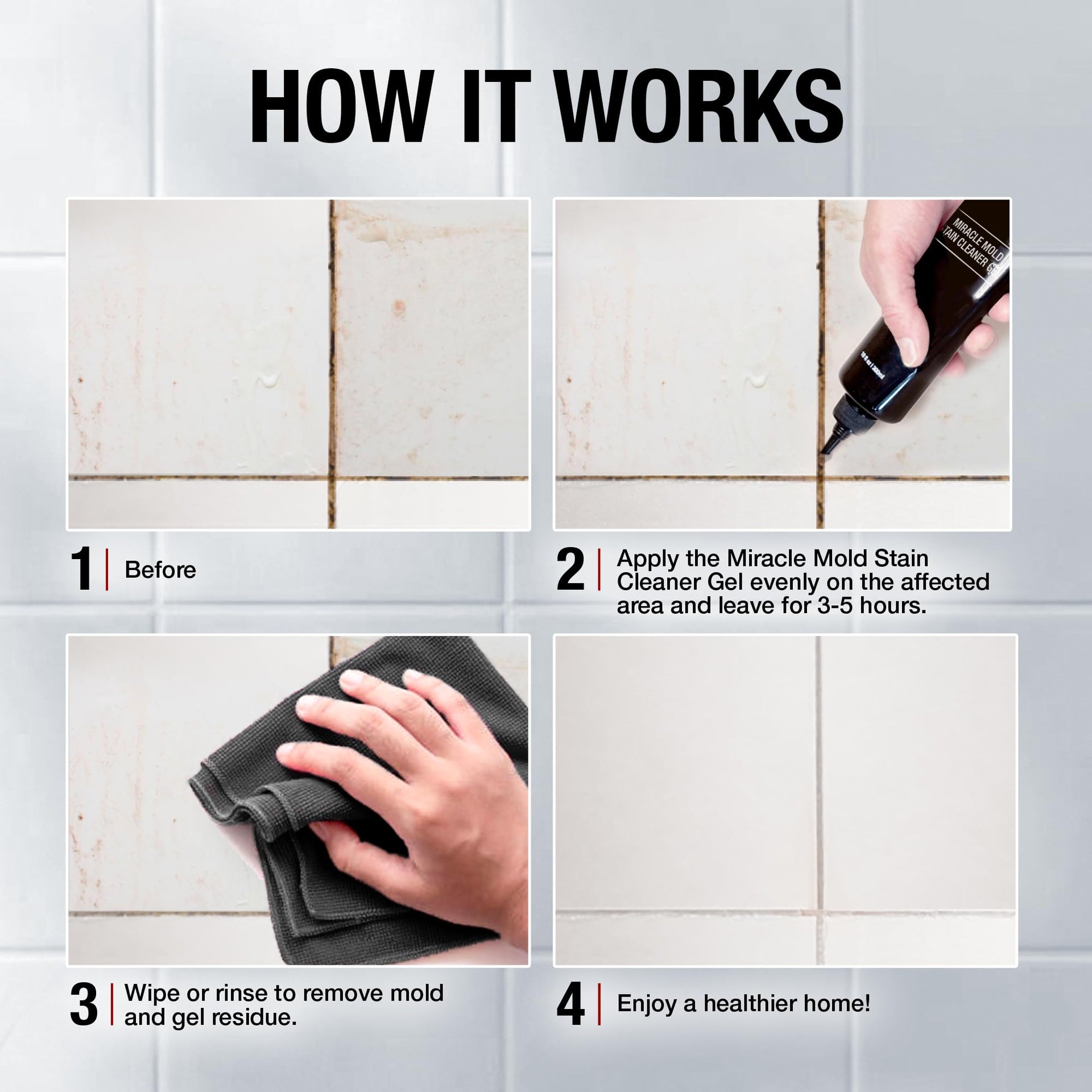 Miracle Mold Stain Remover Stain Gel Pack of 2 (20 Fl Oz) - ModHome Supplies