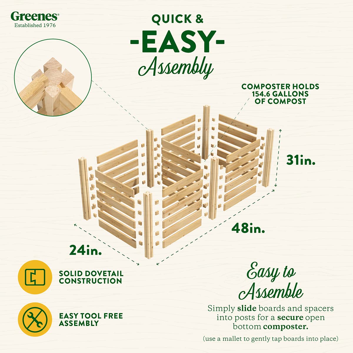 Premium Cedar Wood Composter