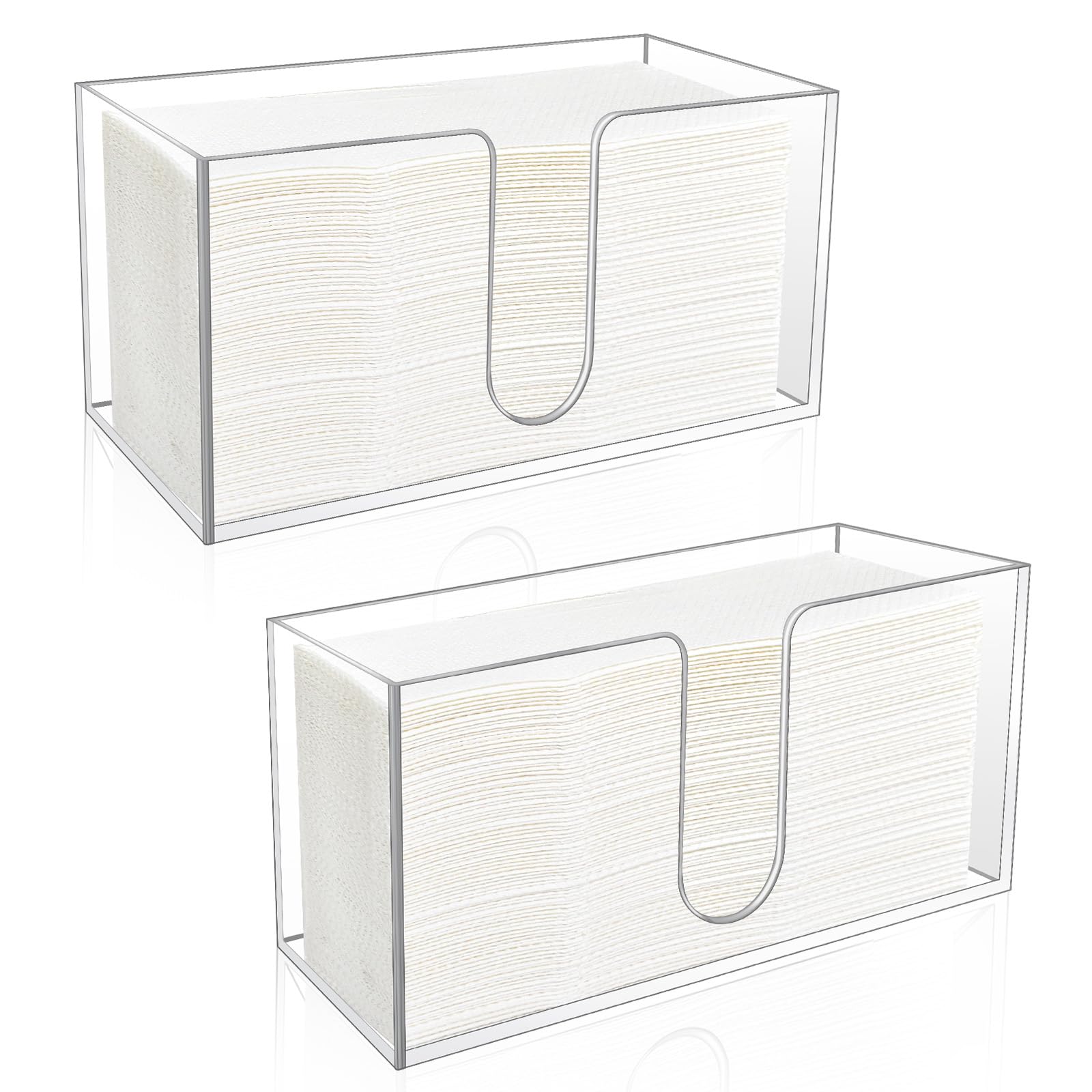 2 Pack Acrylic Paper Towel Holder (2 Count)