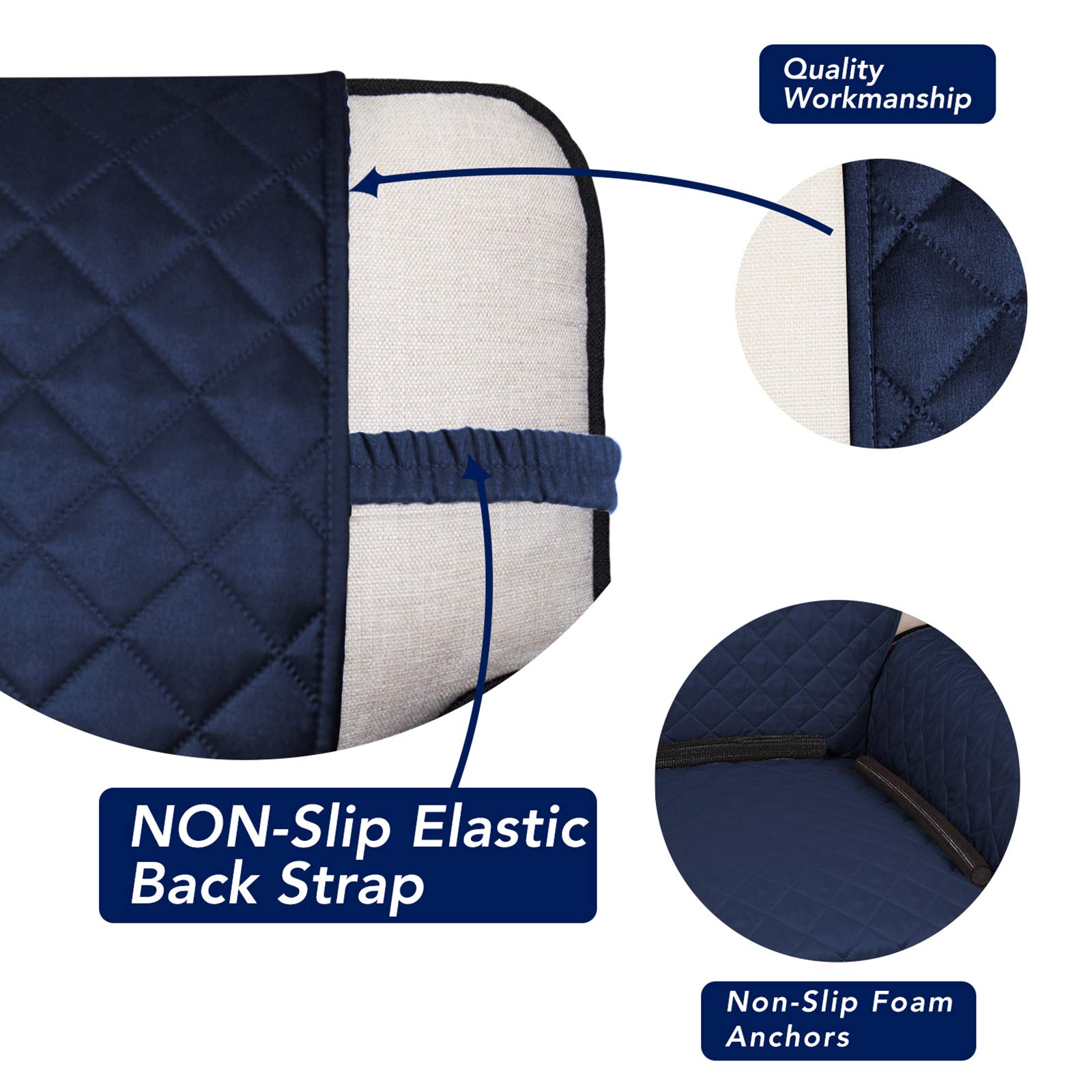 Reversible Quilted Couch Covers for Dogs Sofa Cover 4 Seater 88"