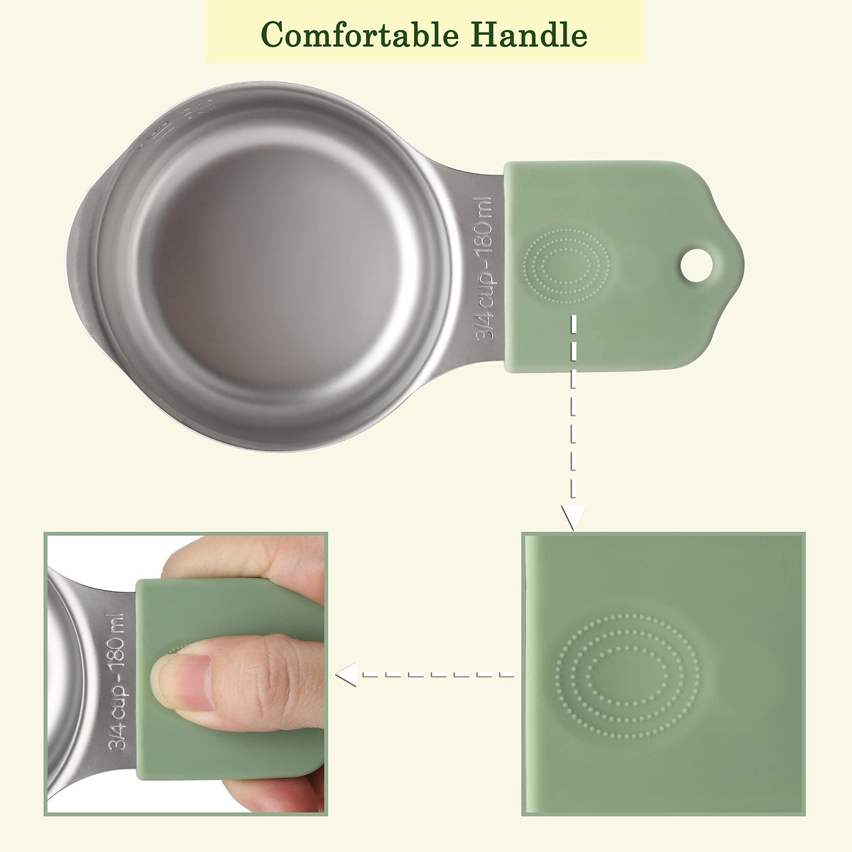 Magnetic Measuring Cups Set of 7 Stainless Steel Magnetic Measuring Cups