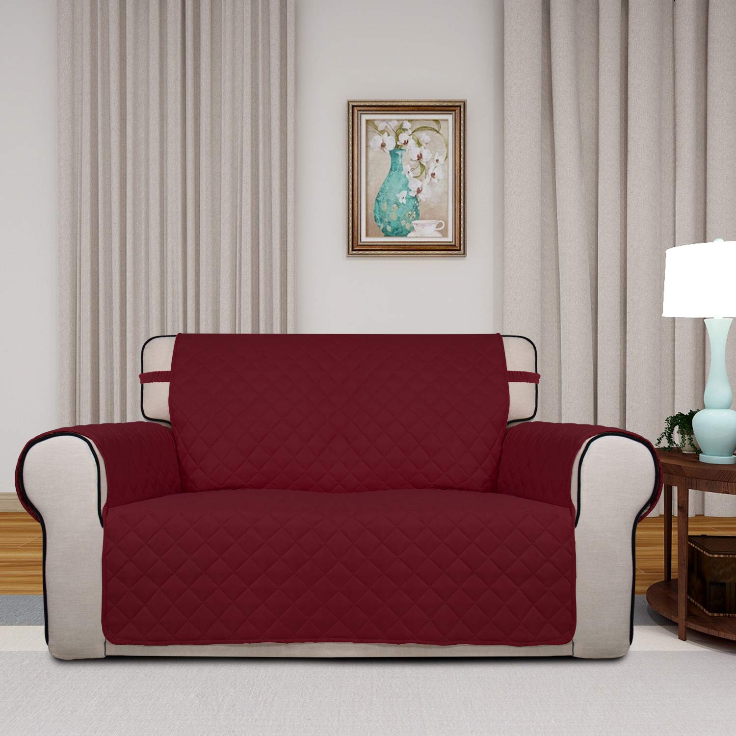 Reversible Quilted Couch Covers for Dogs Loveseat Sofa Cover 46.5”