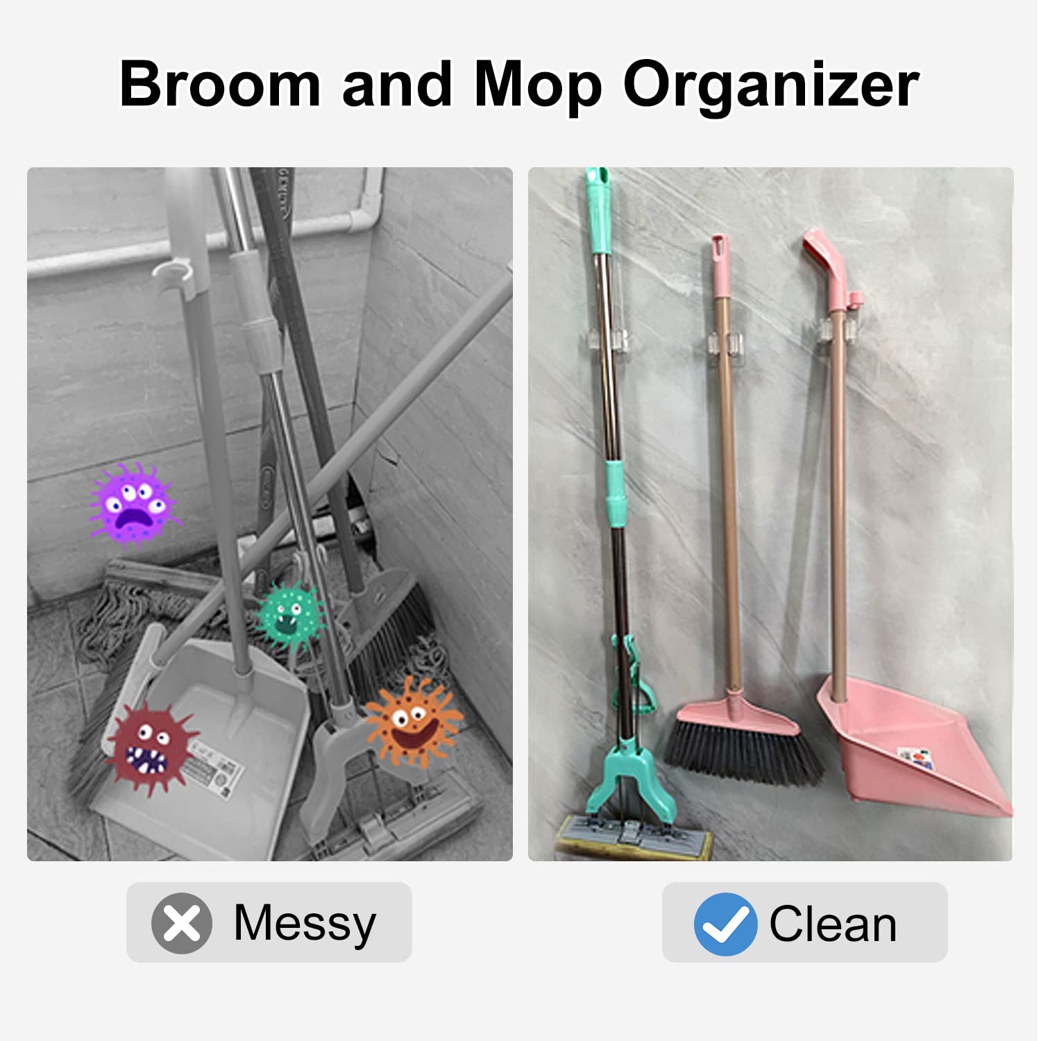 Broom Holder Wall Mount