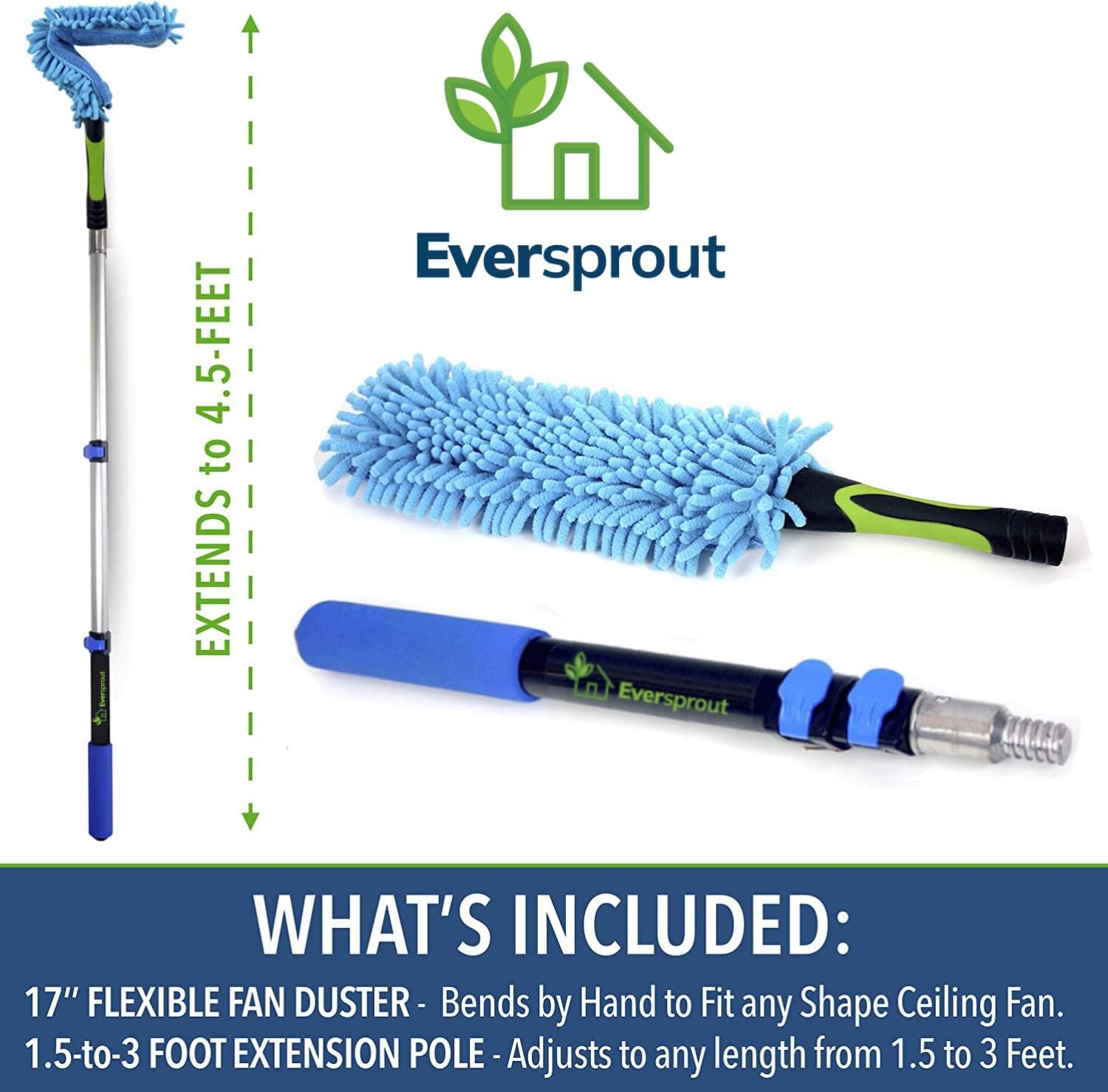 Ceiling Fan Duster with 3 Foot Pole