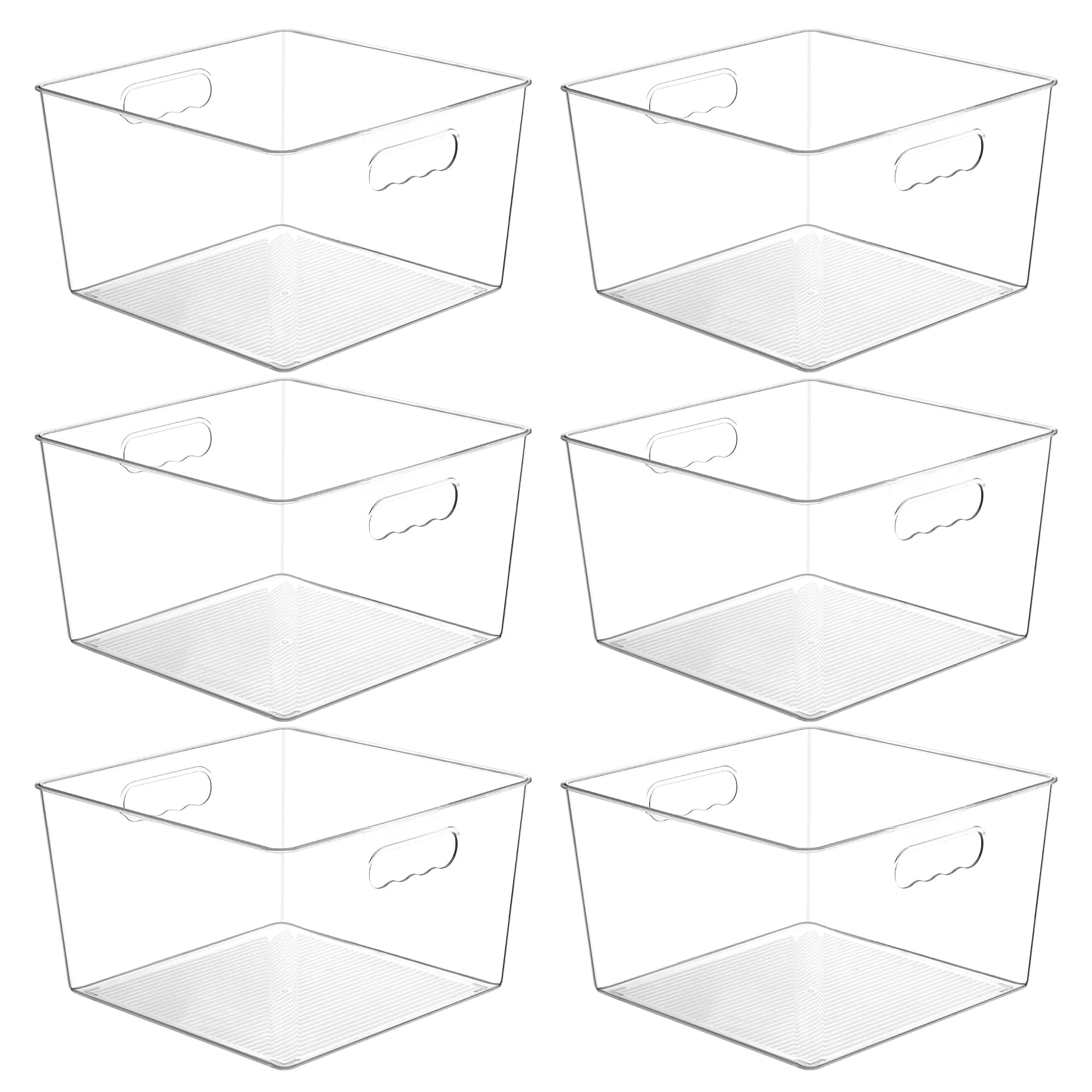 6 Pack Extra Large Clear Storage Bins (6 Count)