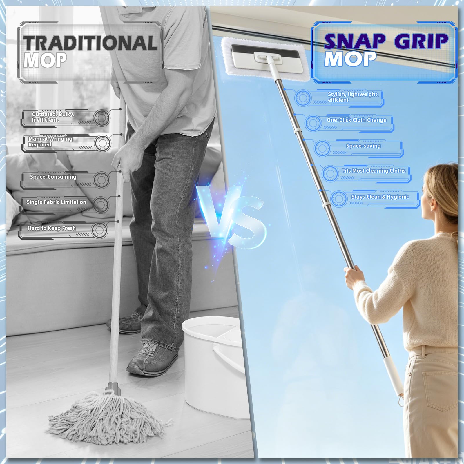 Snap Grip Mop
