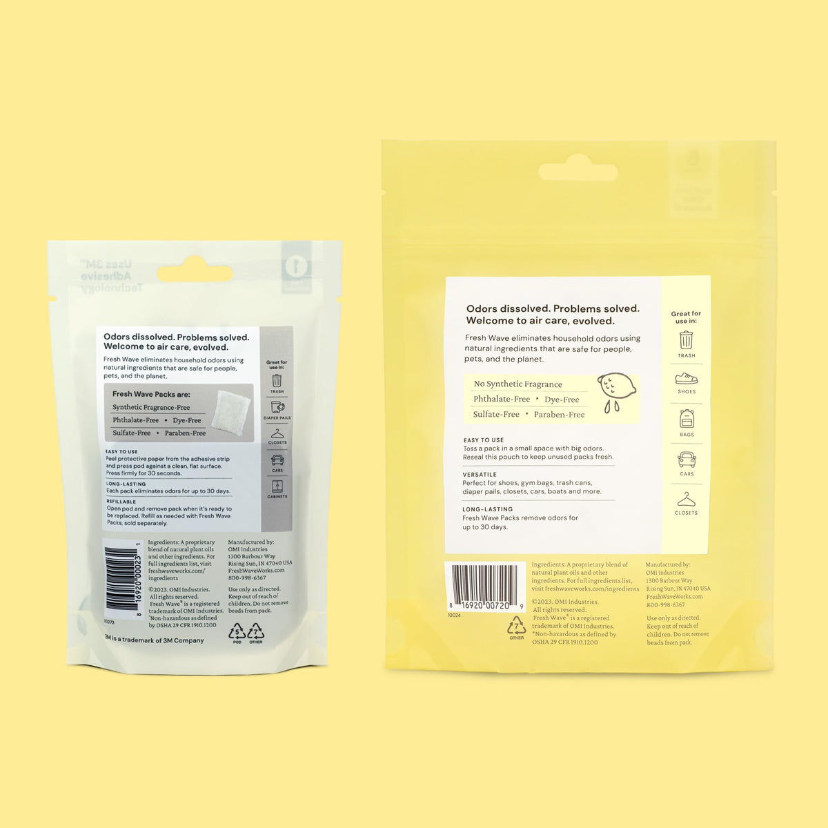 Odor Eliminating Packs (6 Count)