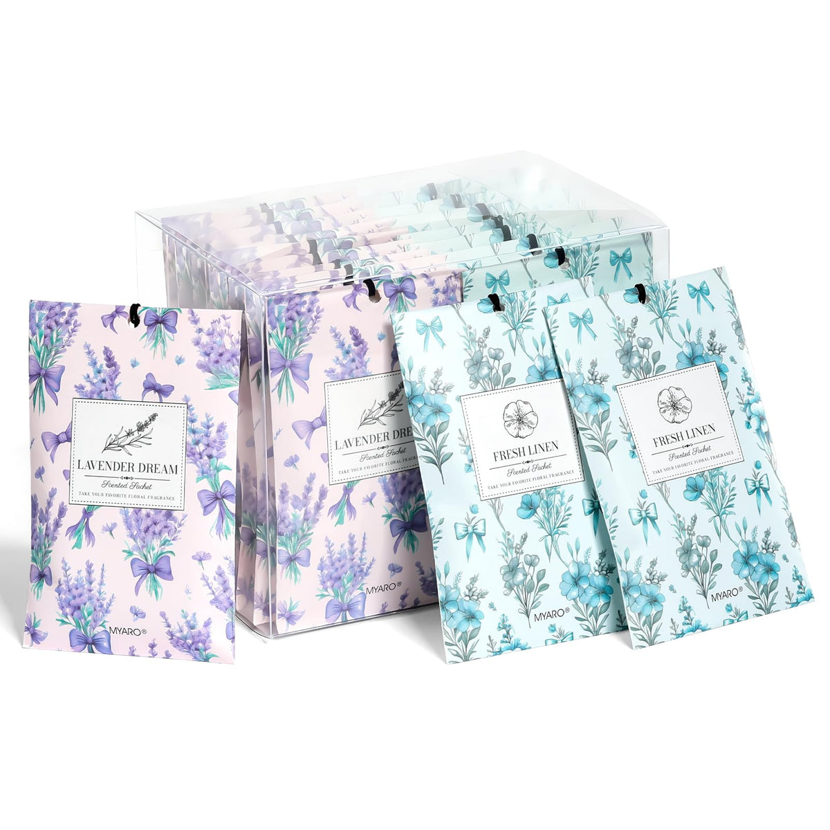 20Pcs Lavender Linen Scented Sachets (20 Count)