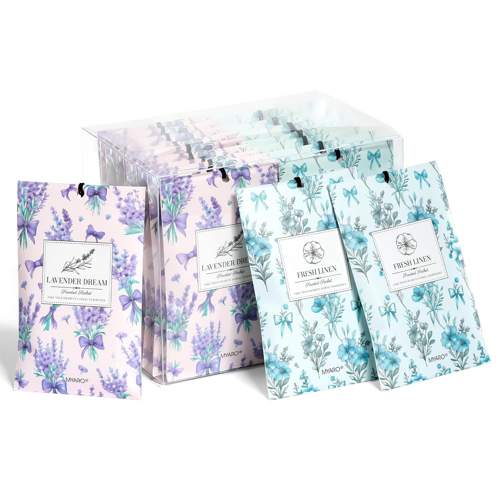 20Pcs Lavender Linen Scented Sachets (20 Count)