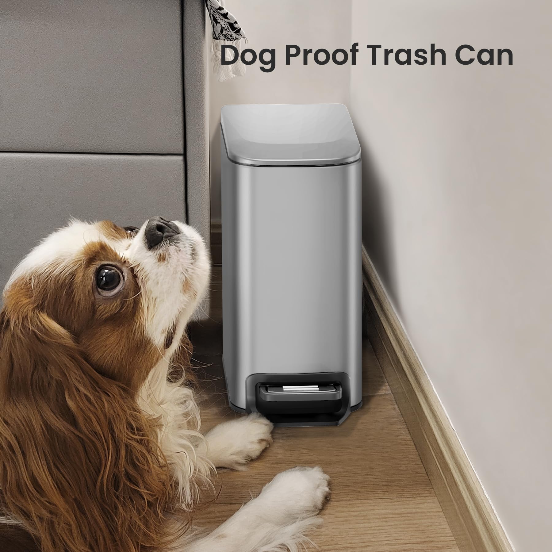 Small Bathroom Trash Can with Lid