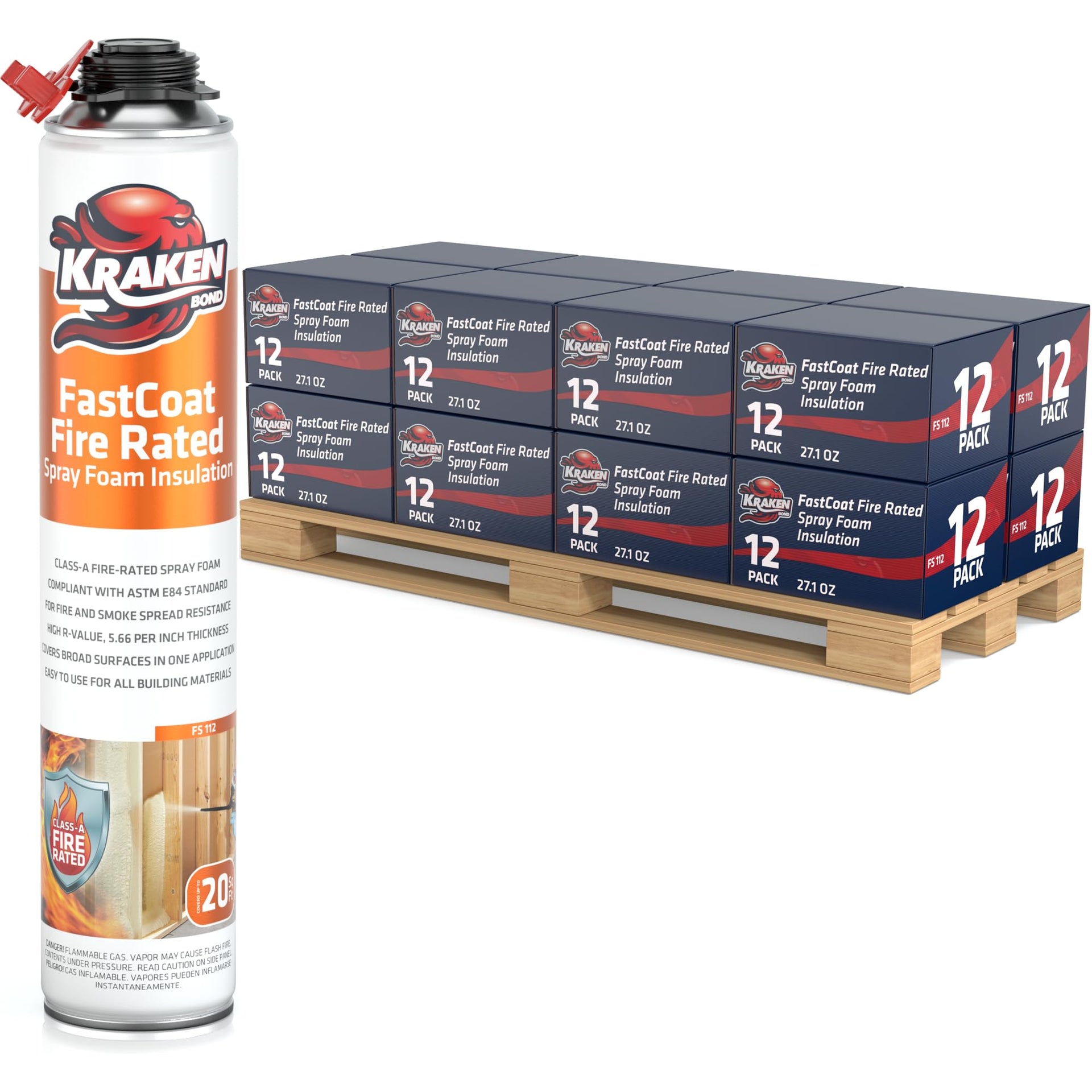 Fastcoat Fire Rated Spray Foam Insulation Pallet (192 Count)