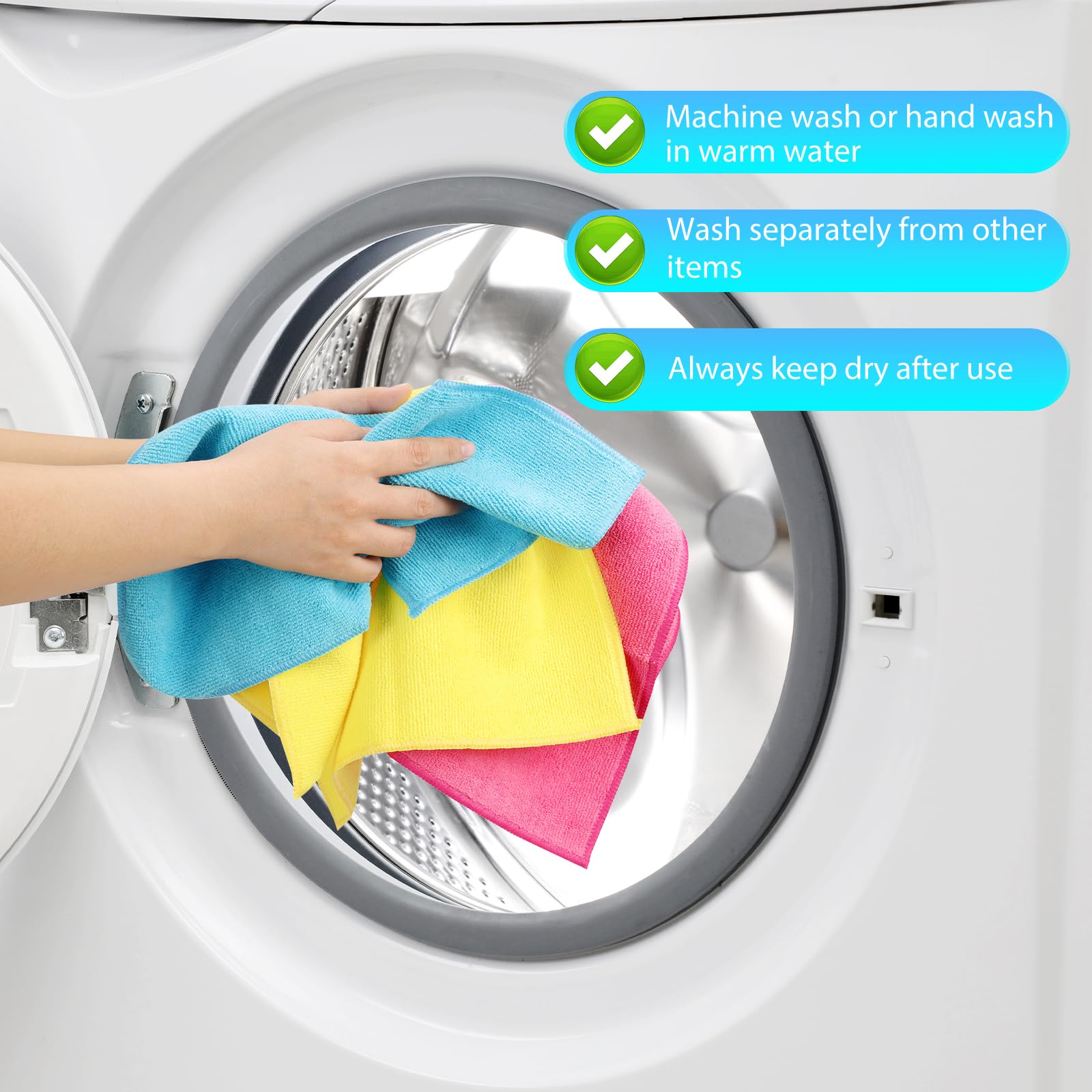 15pcs Microfiber Cleaning Cloth Lint Free (15 Count)