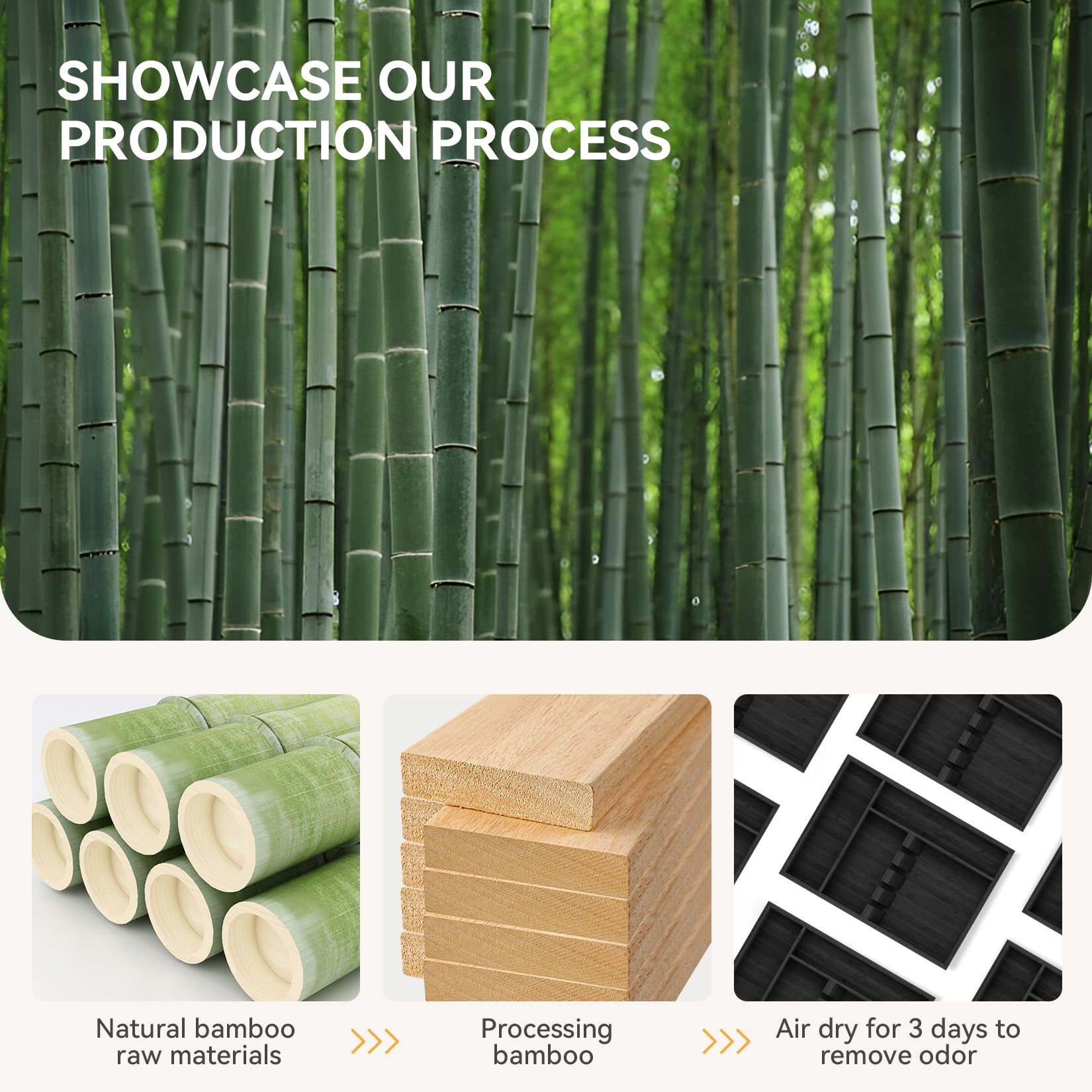 Bamboo Silverware Organizer
