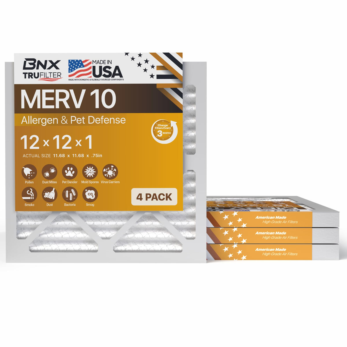 TruFilter 12x12x1 MERV 10 (4 Count)