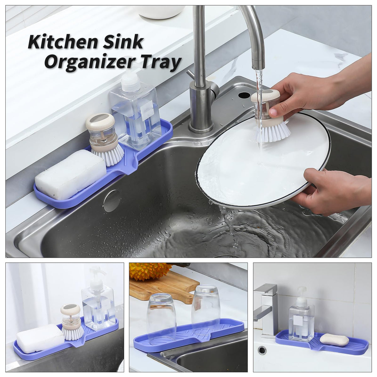 Silicone Soap Dish with Drain Spout