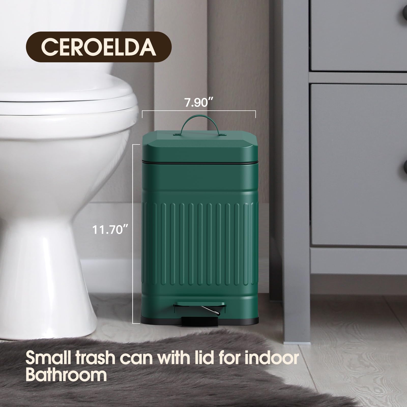 Small Trash Can with Lid