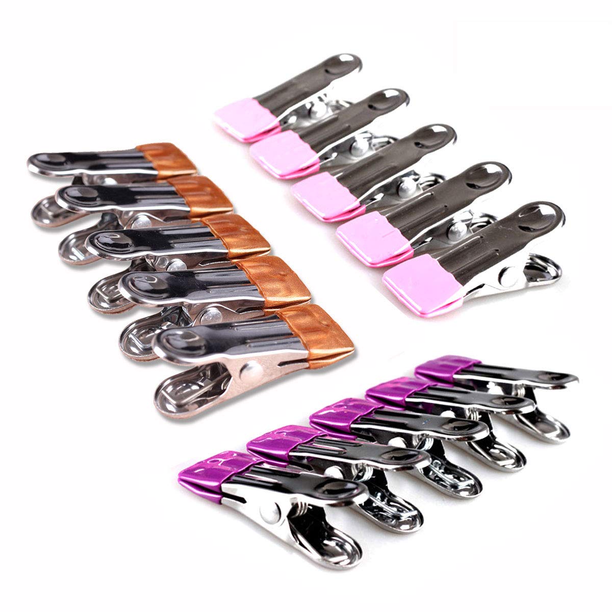 30 Pack 2.2“Stainless Steel Clothes Pins Windproof Rubber Tip Laundry Clips (30 Count)