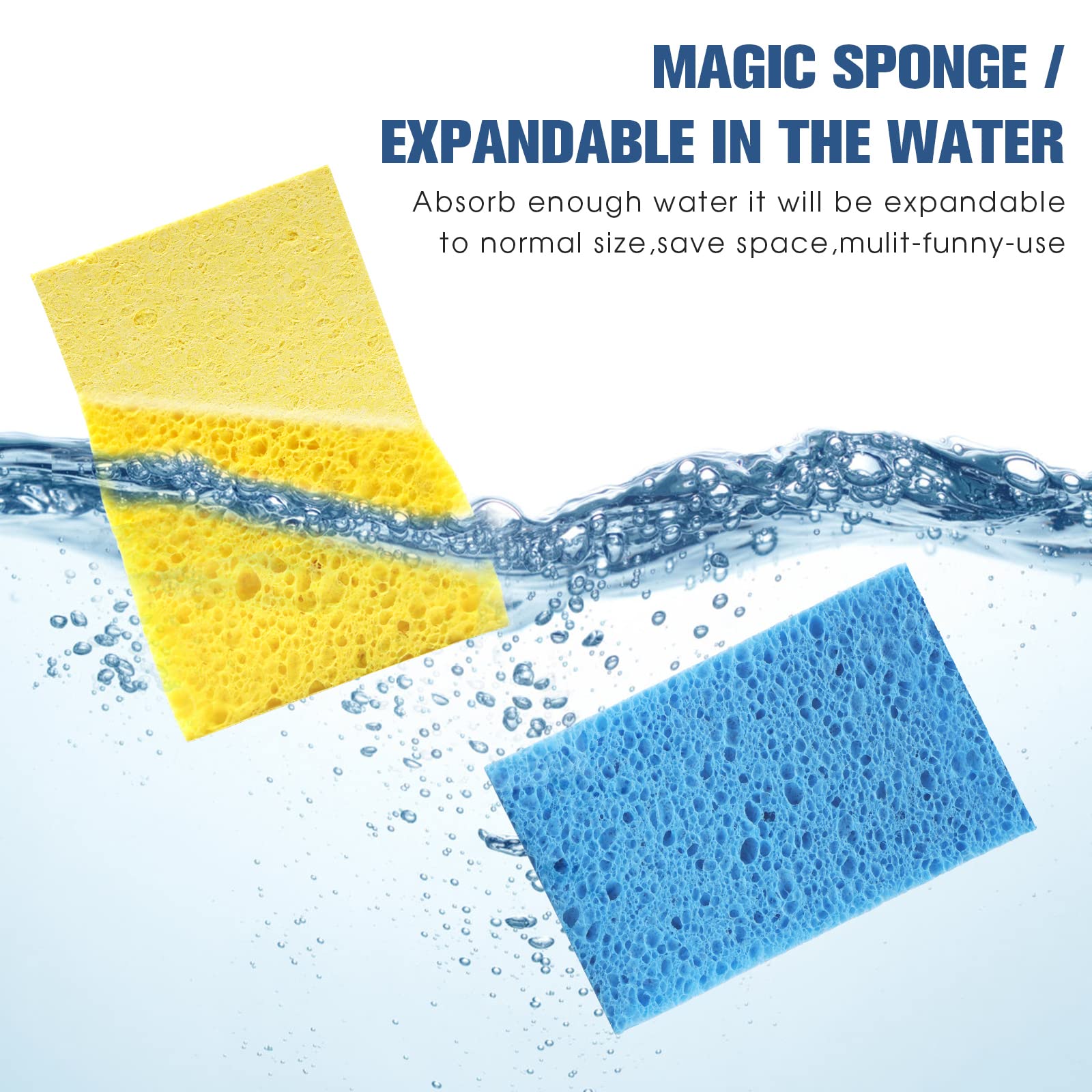 Compressed Cellulose Kitchen Sponges 12Pack (12 Count)