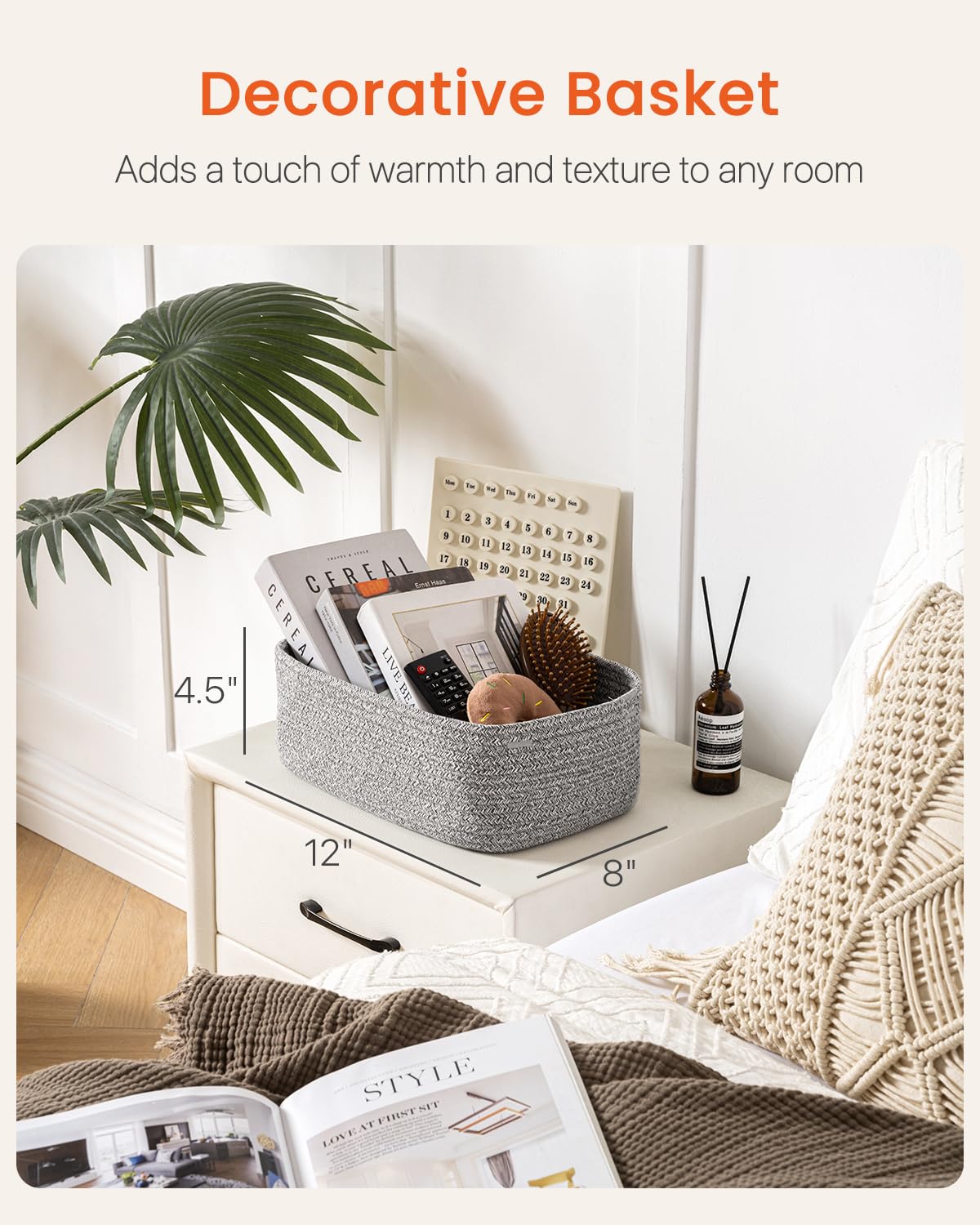 Small Woven Storage Basket for Organizing (3 Count)