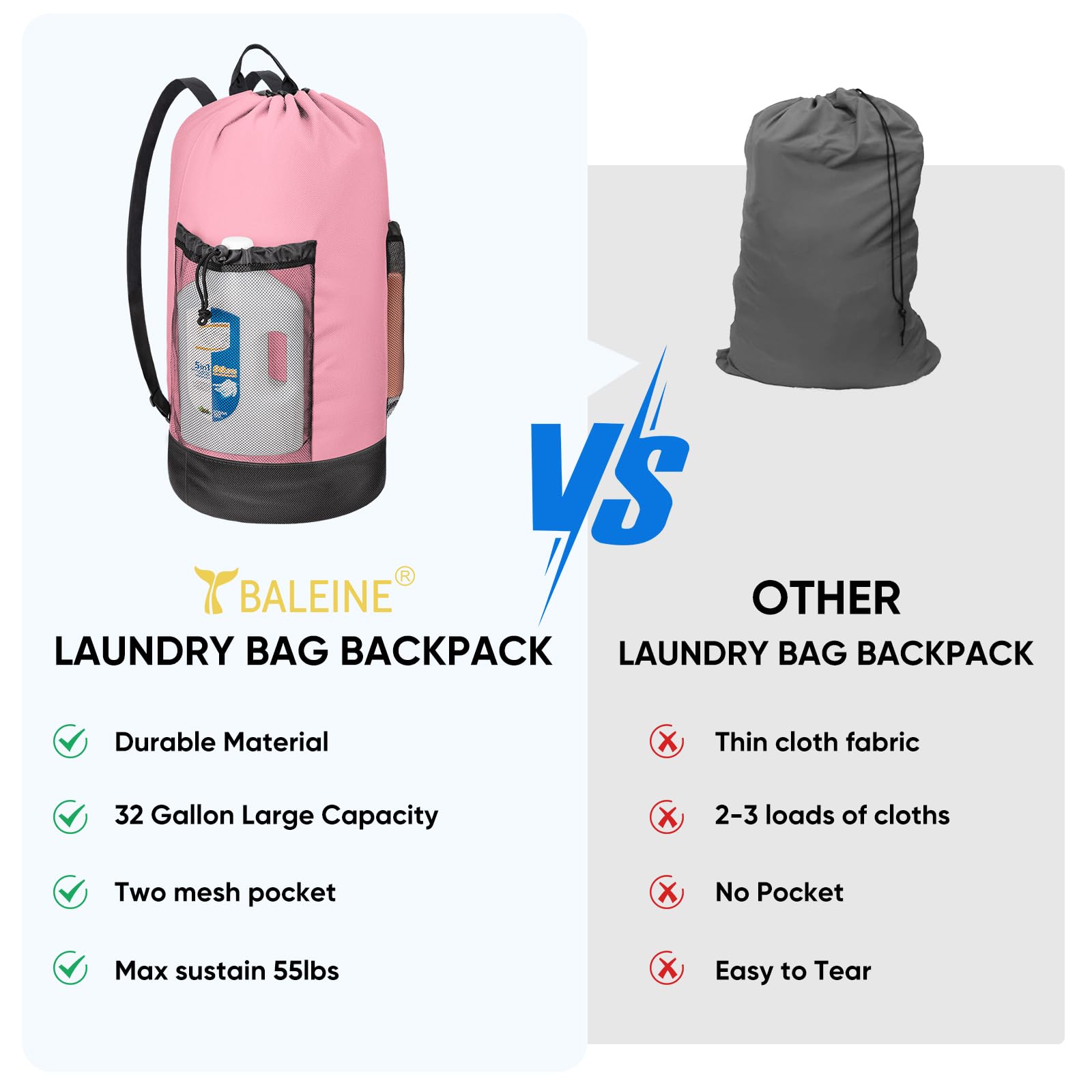 150L Laundry Bag Backpack