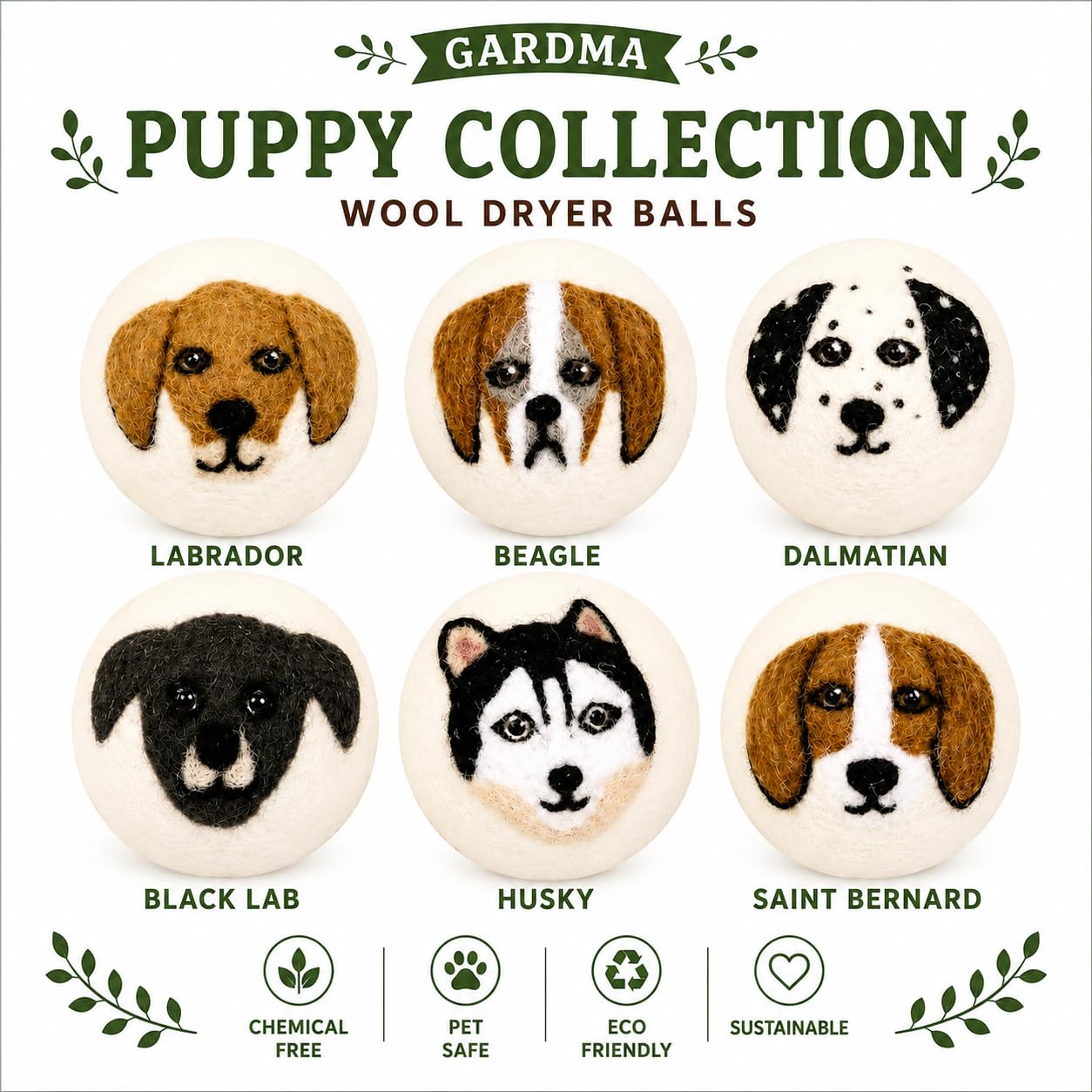 Wool Dryer Balls XL 6 (6 Count)