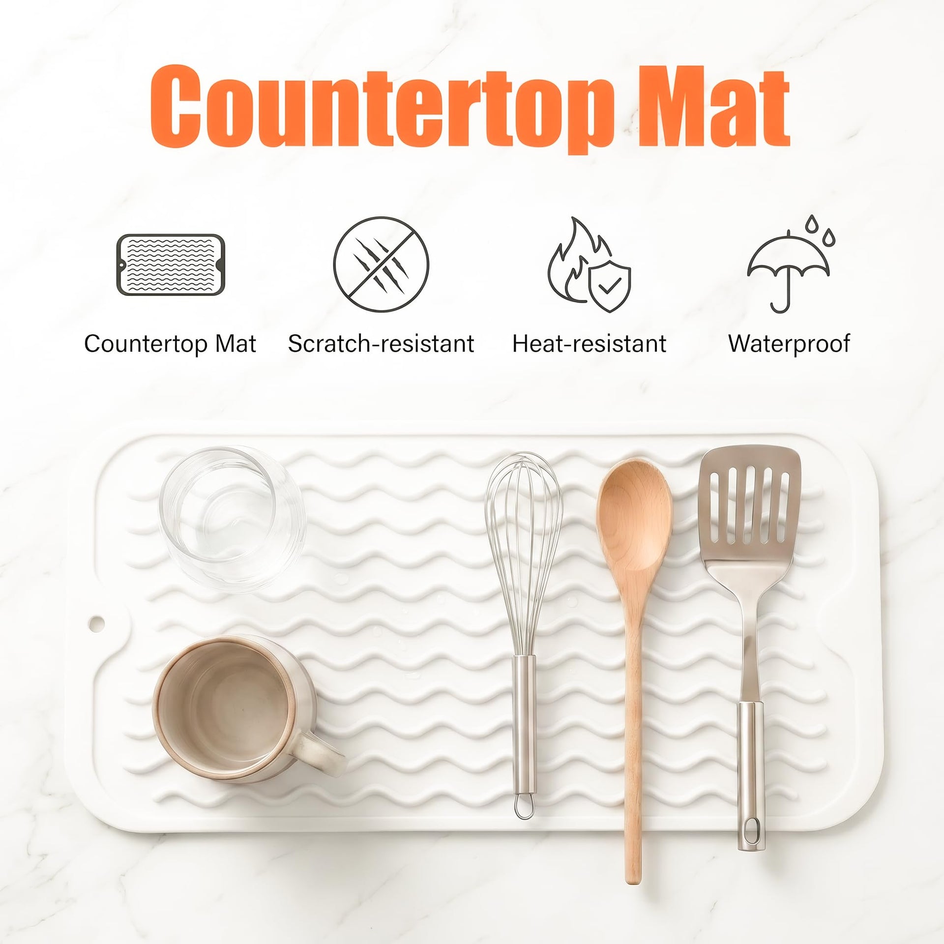 Silicone Dish Drying Mat for Multiple Usage