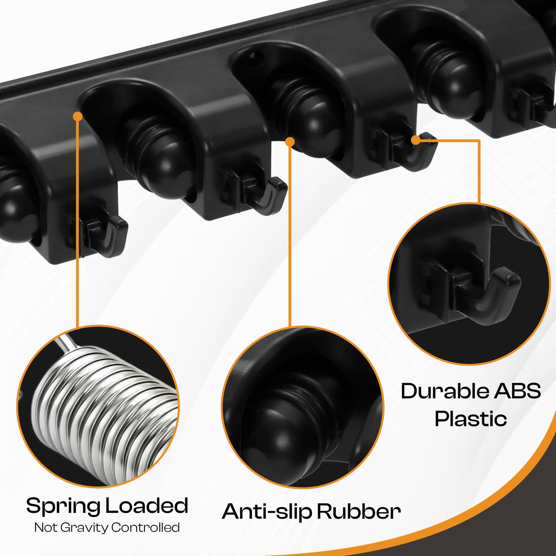 ABS Plastic Broom Holder Wall Mount