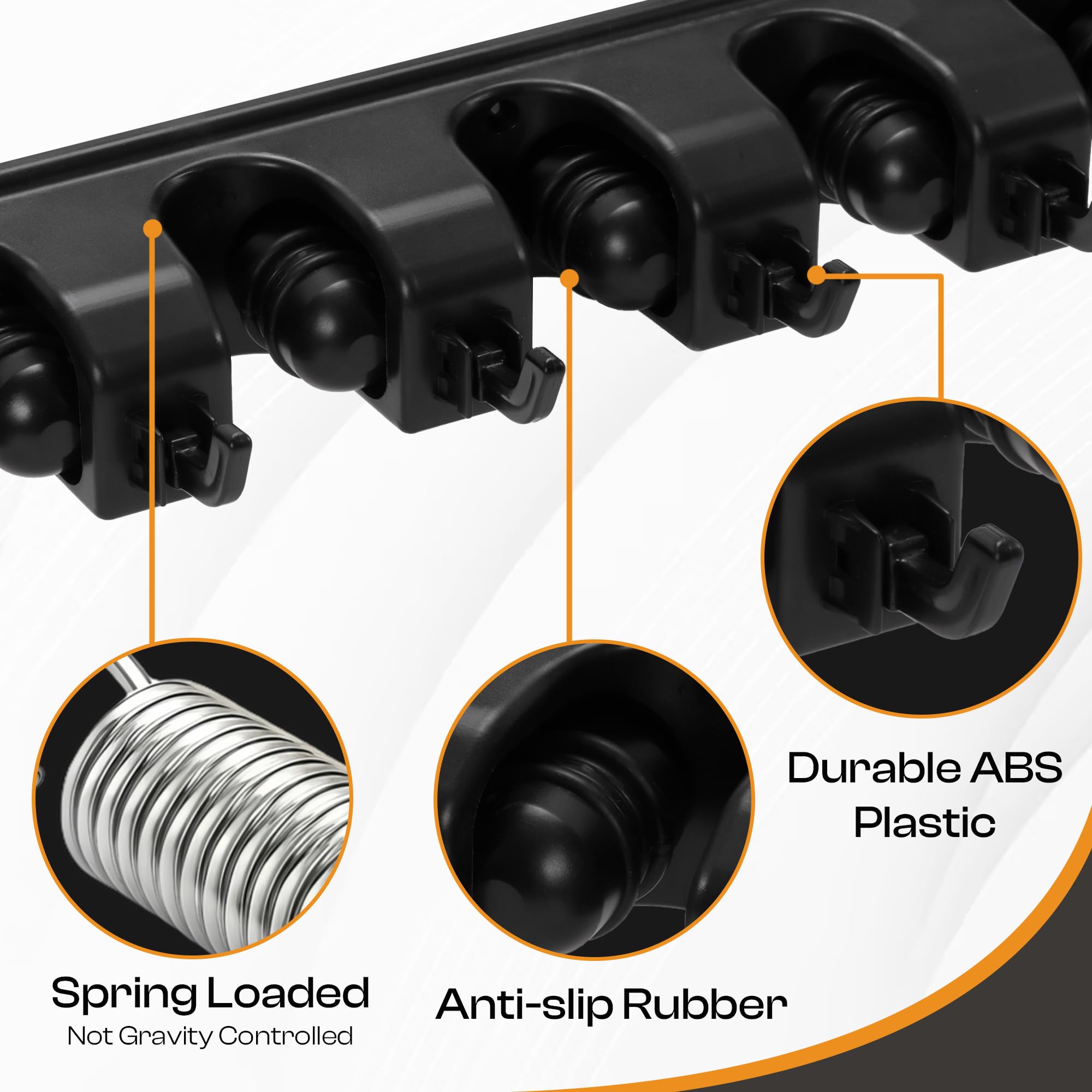ABS Plastic Broom Holder Wall Mount