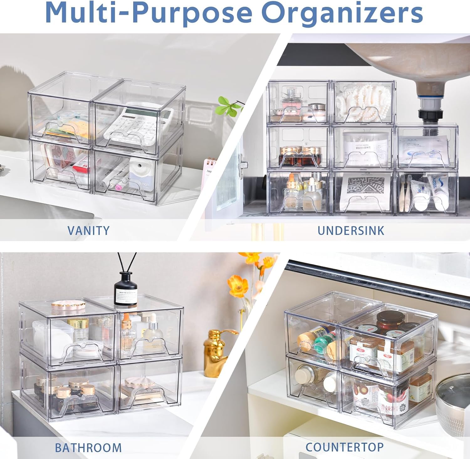 8Pack Acrylic Storage Drawers (8 Count)