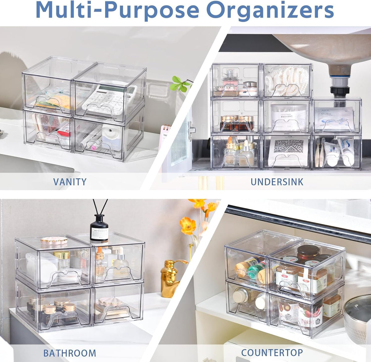8Pack Acrylic Storage Drawers (8 Count)