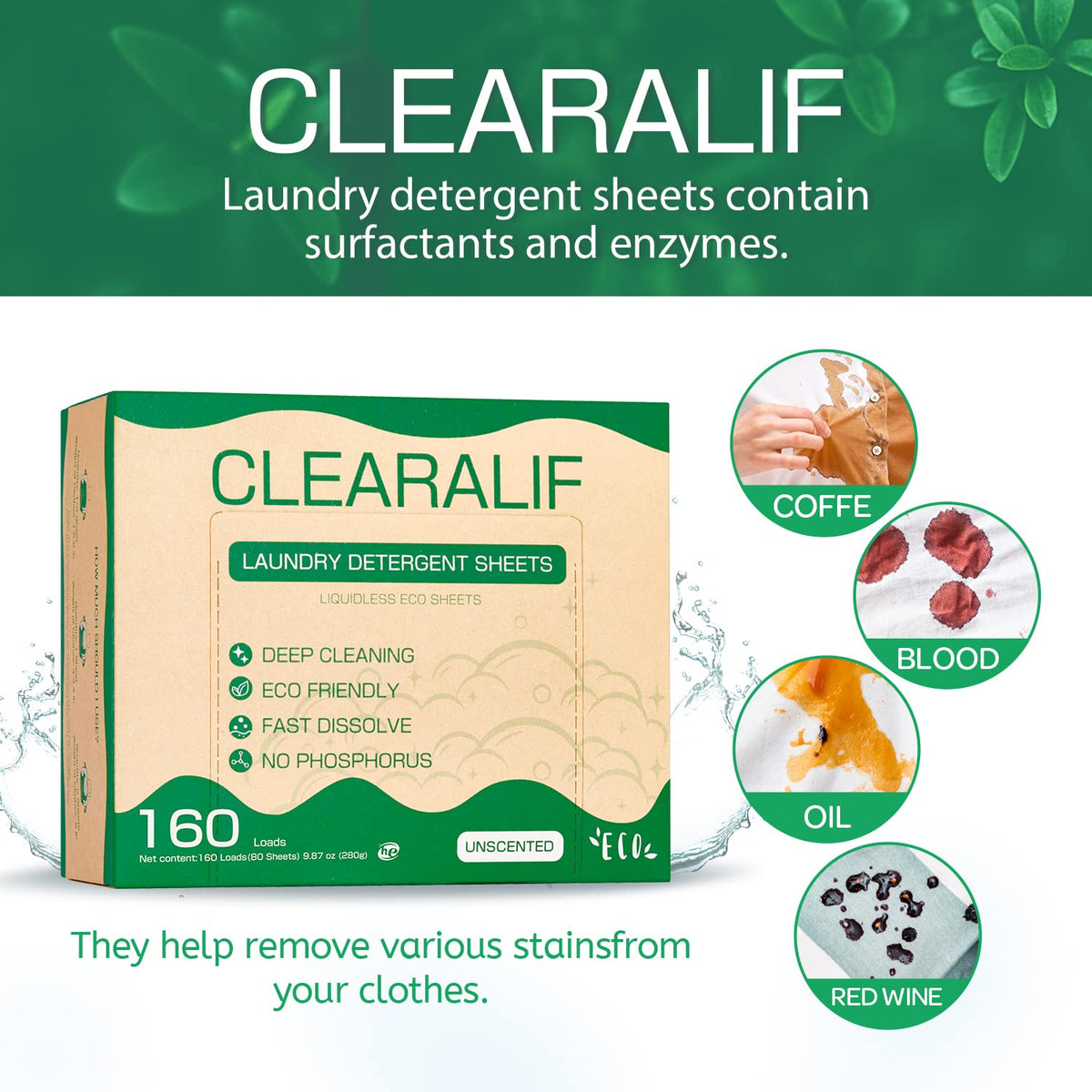 Laundry Detergent Sheets up to 160 Loads (80 Count)