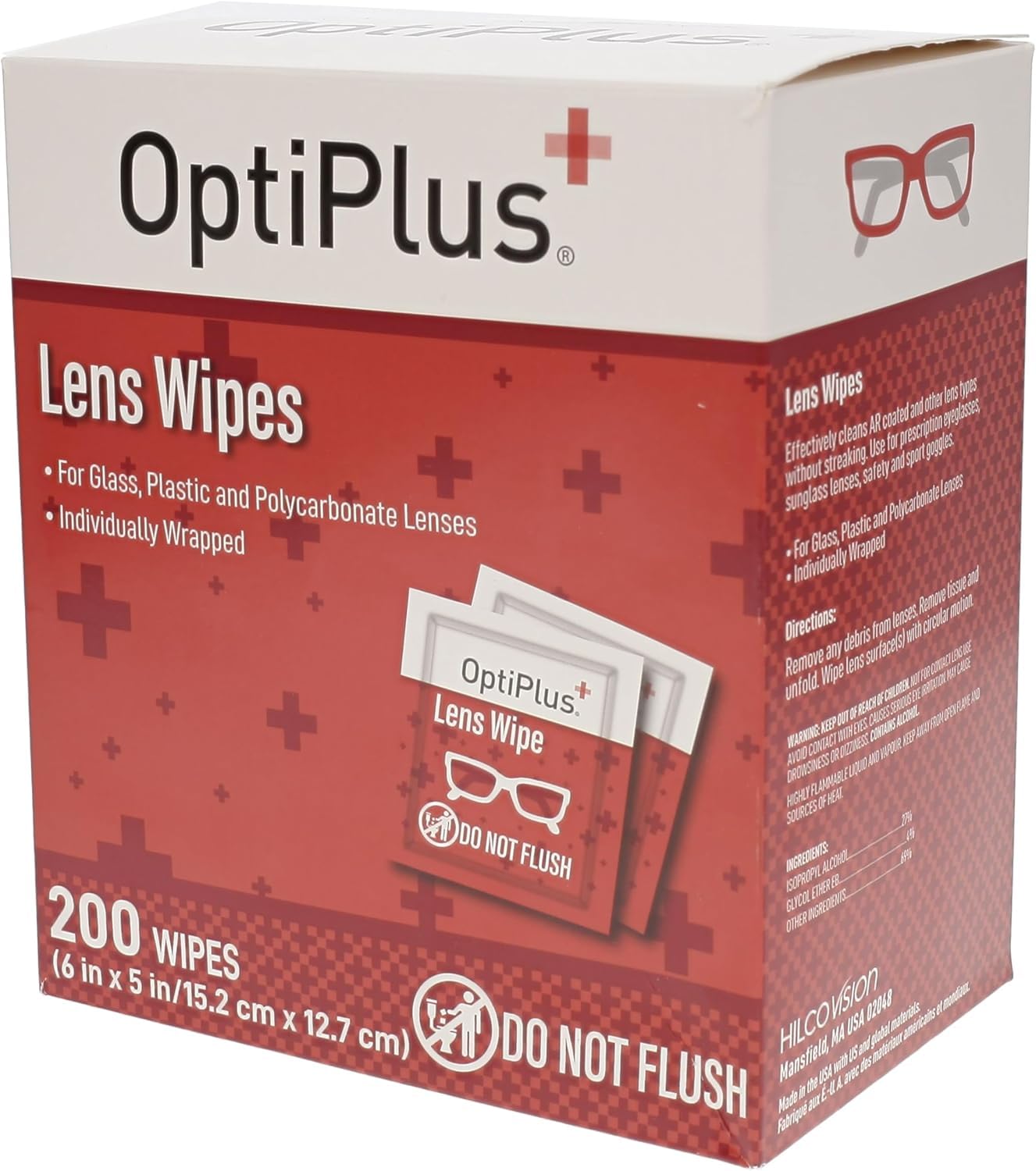 Eyeglass Lens Wipes l Pre (200 Count)