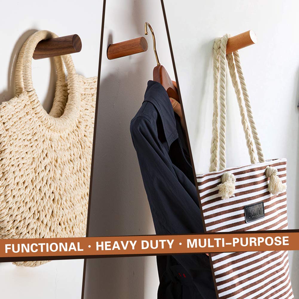 Wood Wall Hooks (4 Count)