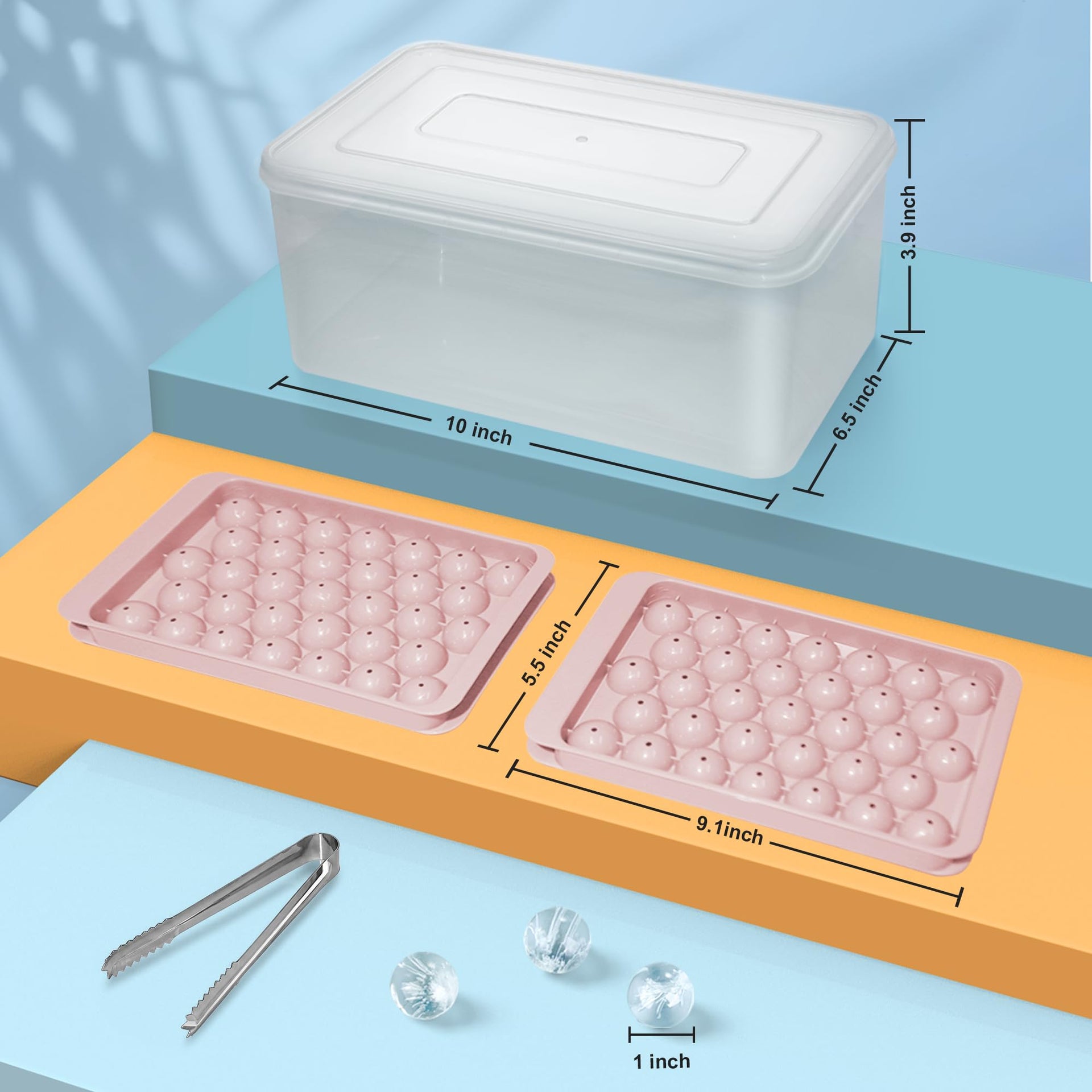Ice Cube Tray with Lid and Bin