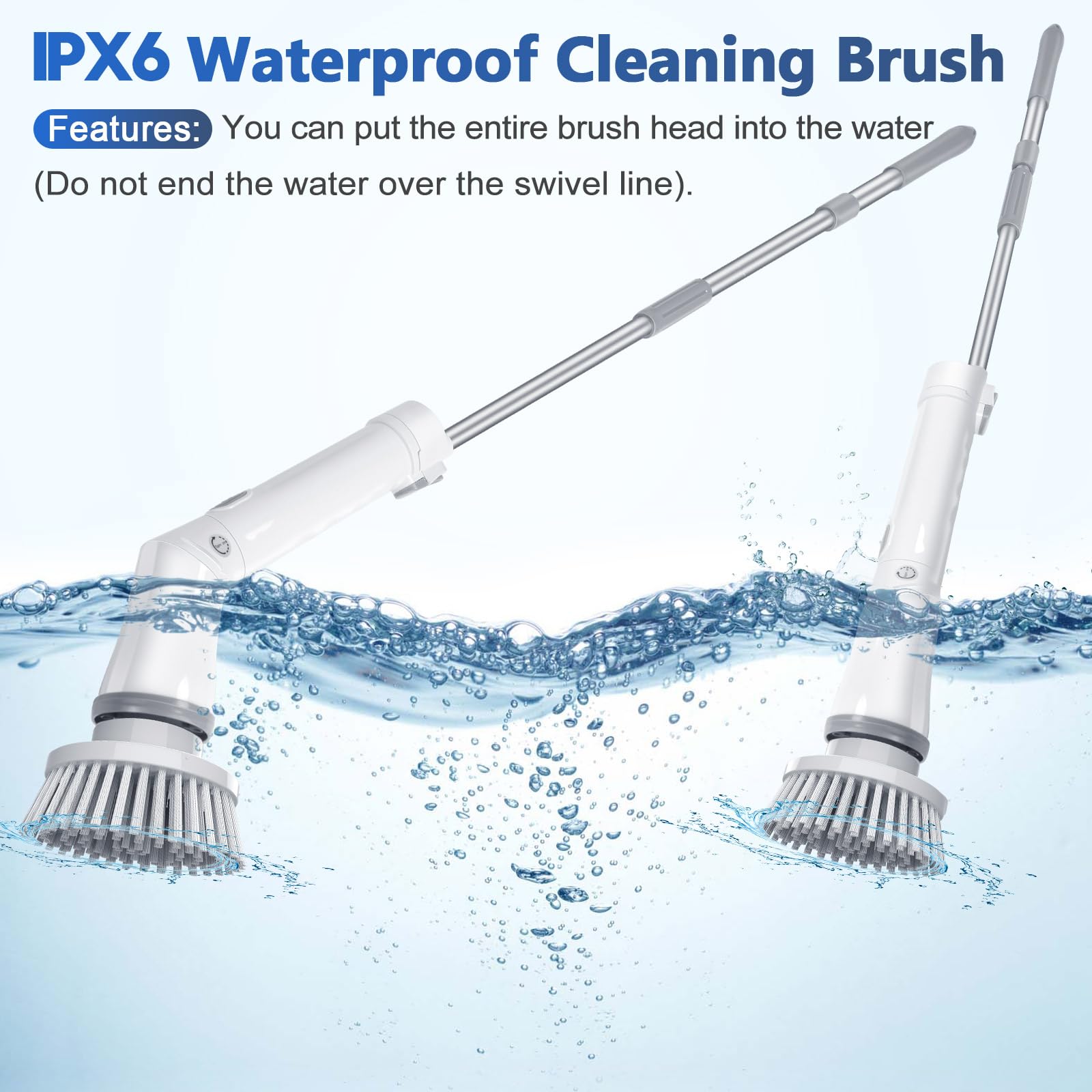 Upgrade Rechargeable Electric Scrubber for Cleaning