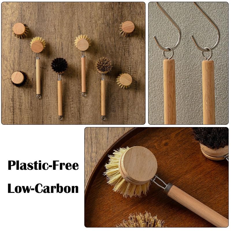 Bamboo Dish Brush with Handle