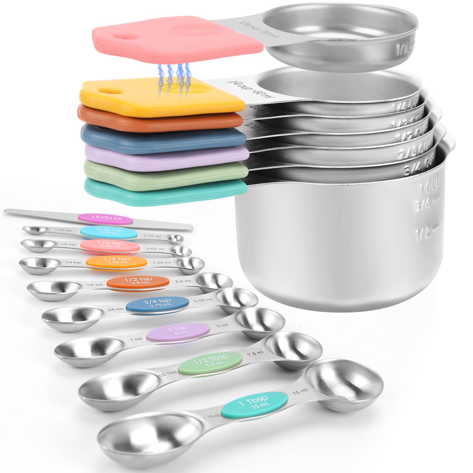 Magnetic Measuring Cups and Spoons Set