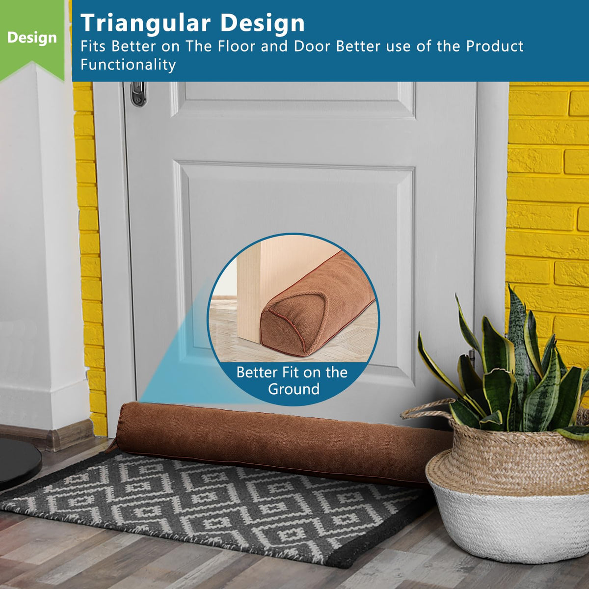 Triangular Under Door Draft Stopper 32 inch