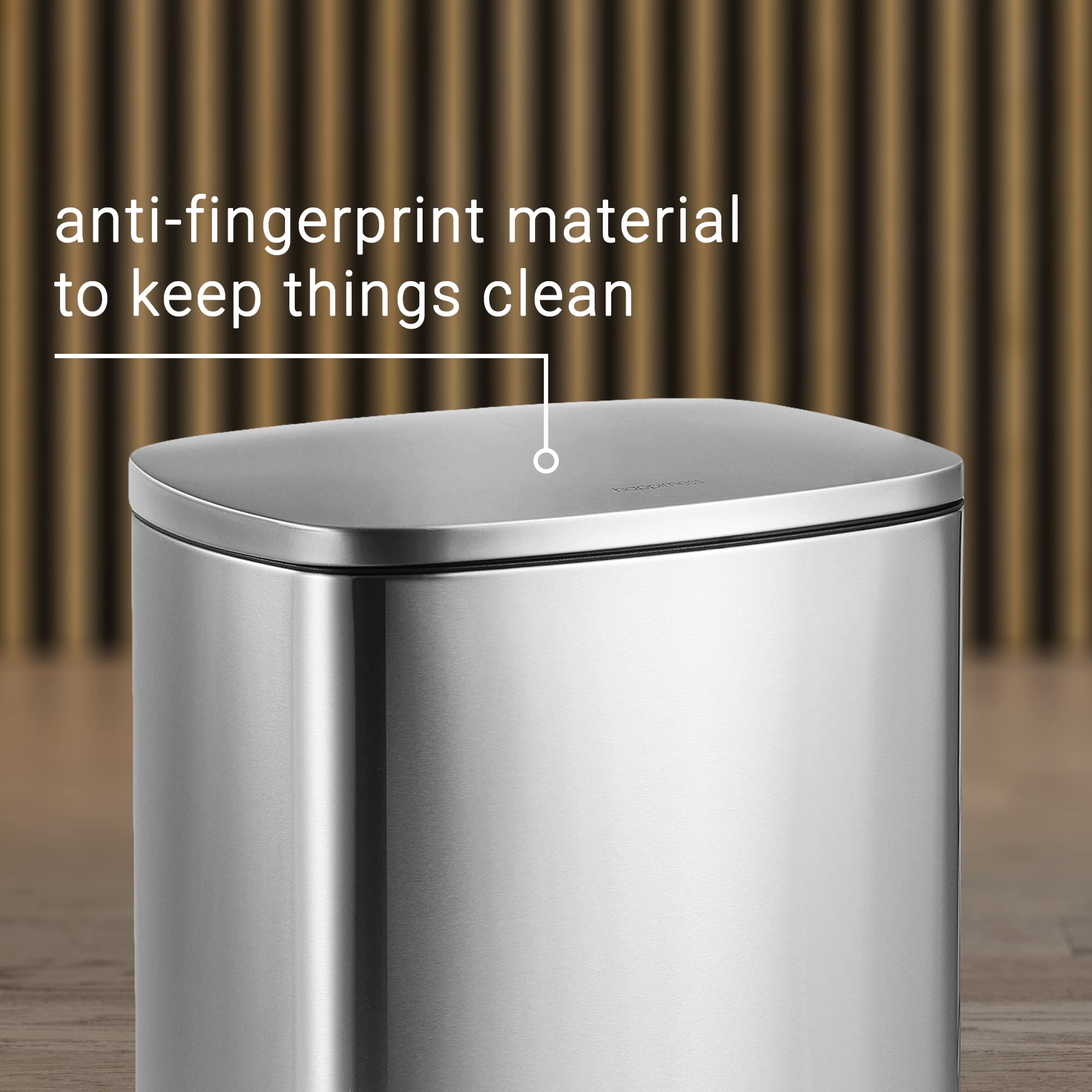 Connor 2 Piece Stainless Steel Trash Can