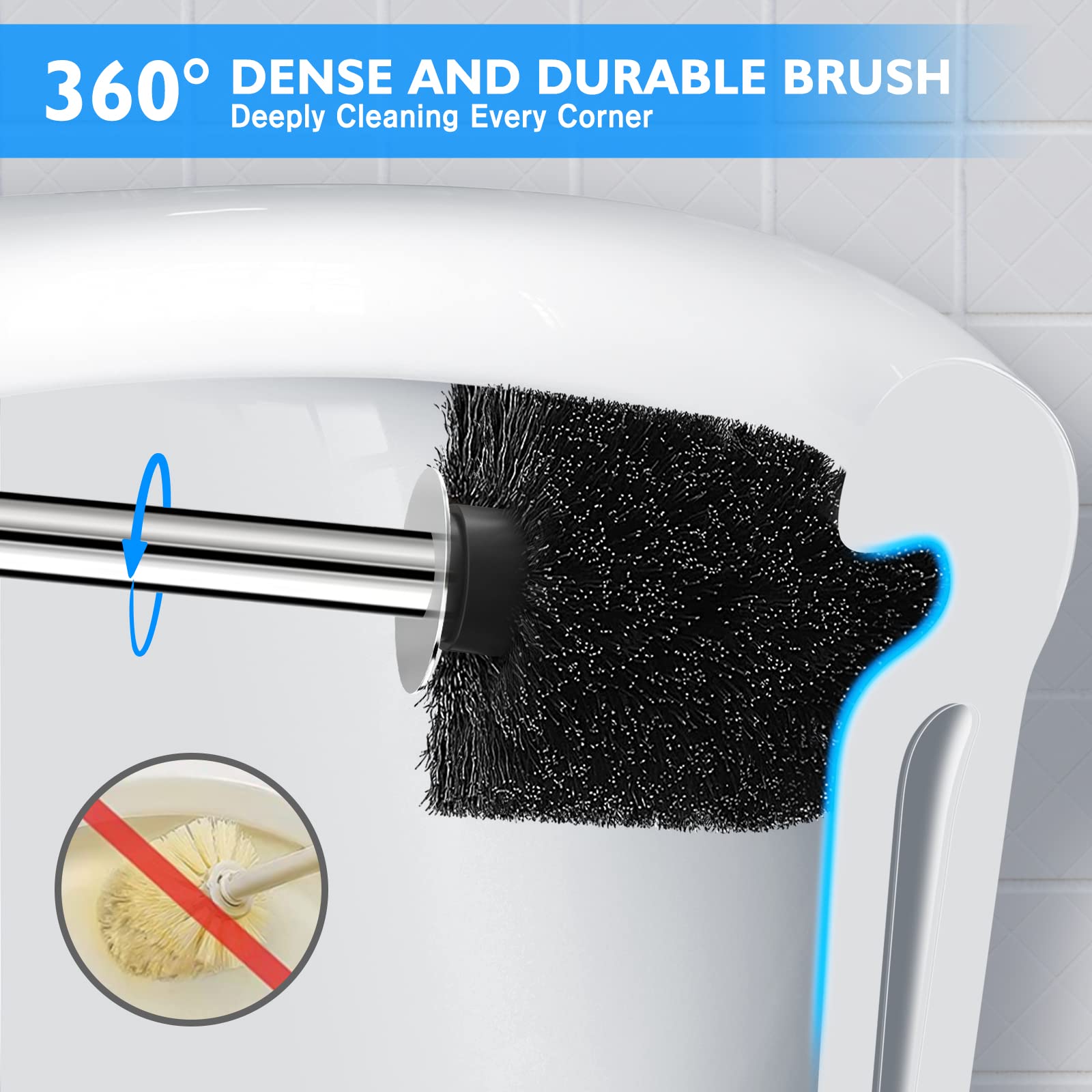 Toilet Brush and Holder 2 Pack (2 Count)