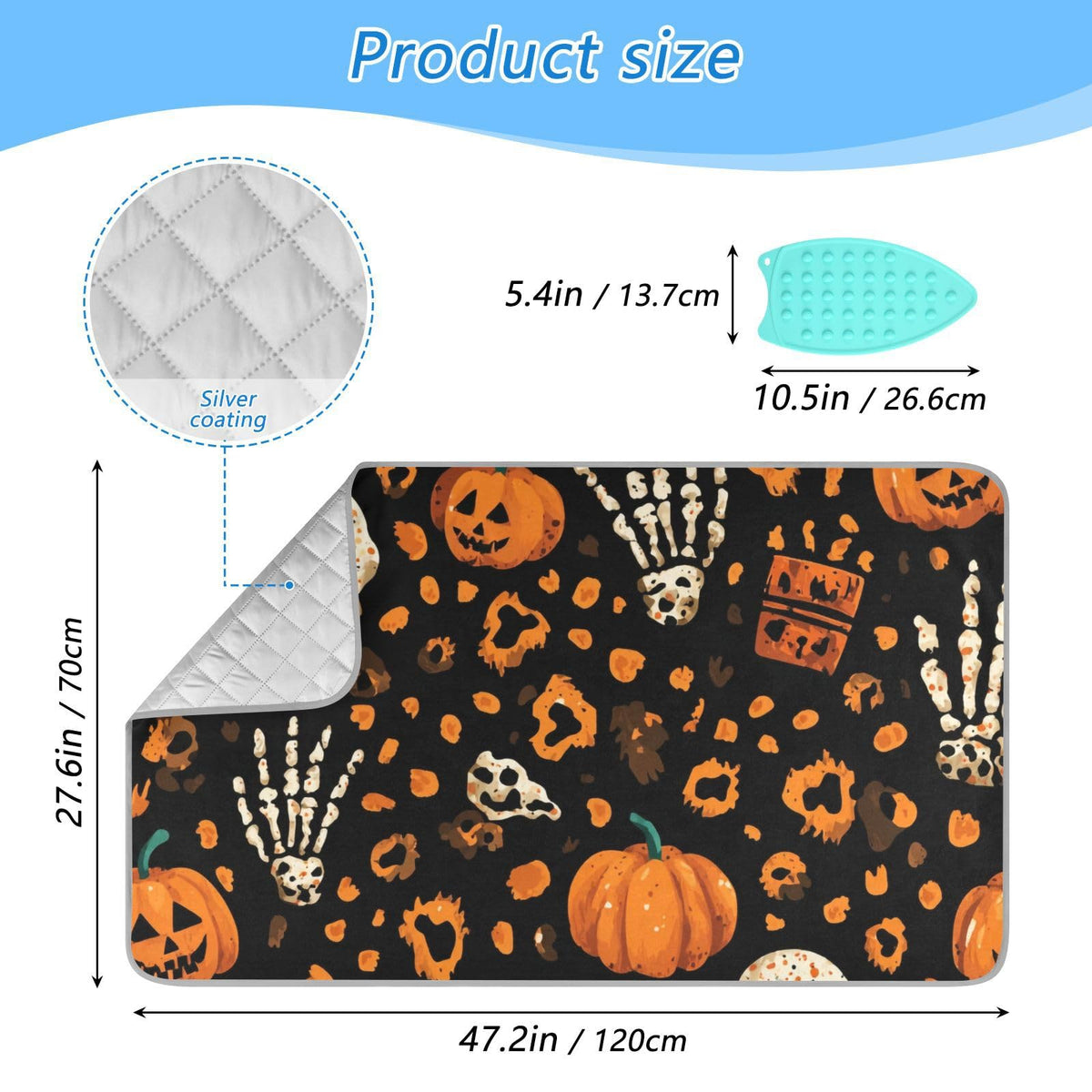 Ironing Mat Portable Ironing Pad Ironing Blanket for Table Top Heat Resistance Double