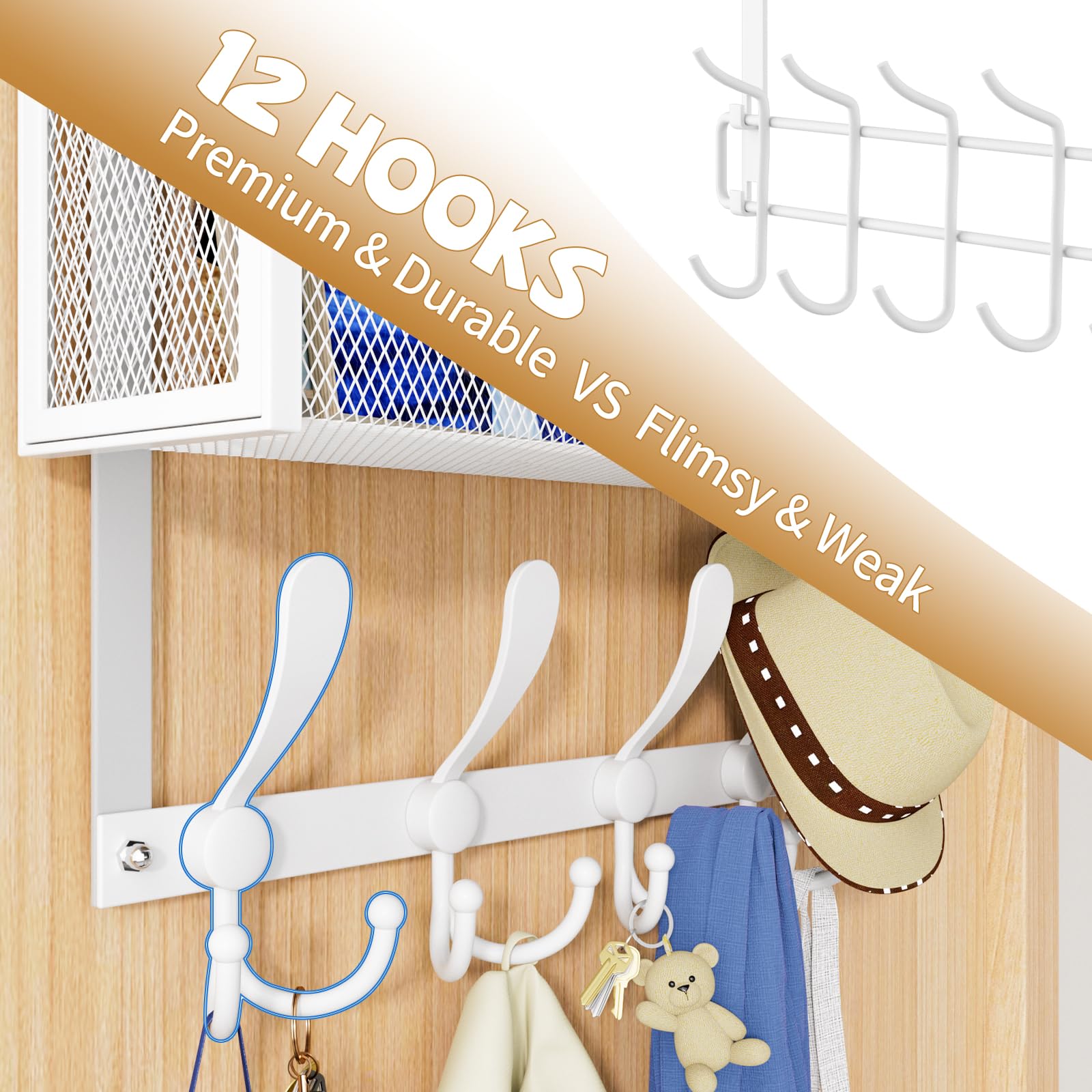 Over The Door Hooks Organizer