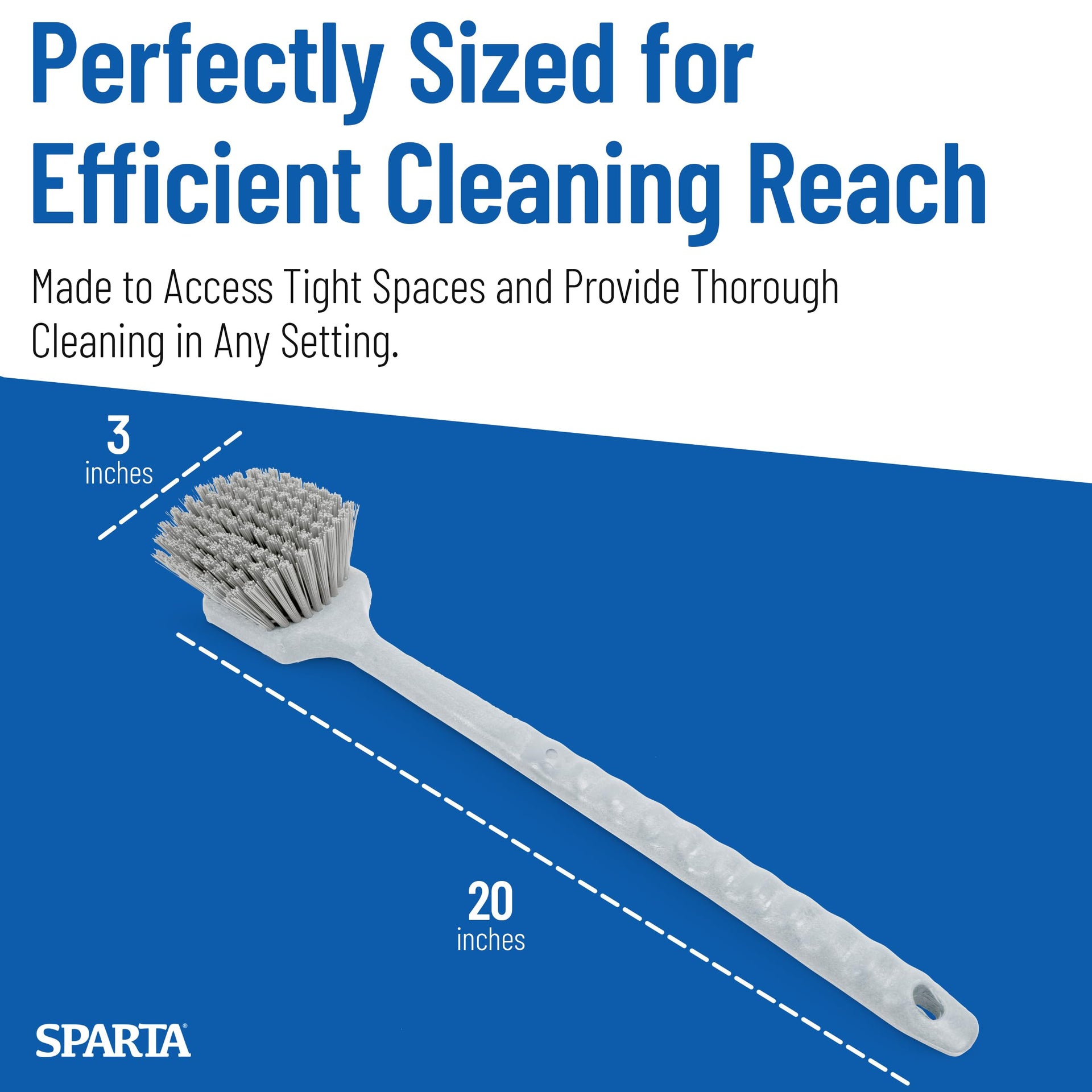 20" Floater Scrub Brush with Long Handle (6 Count)