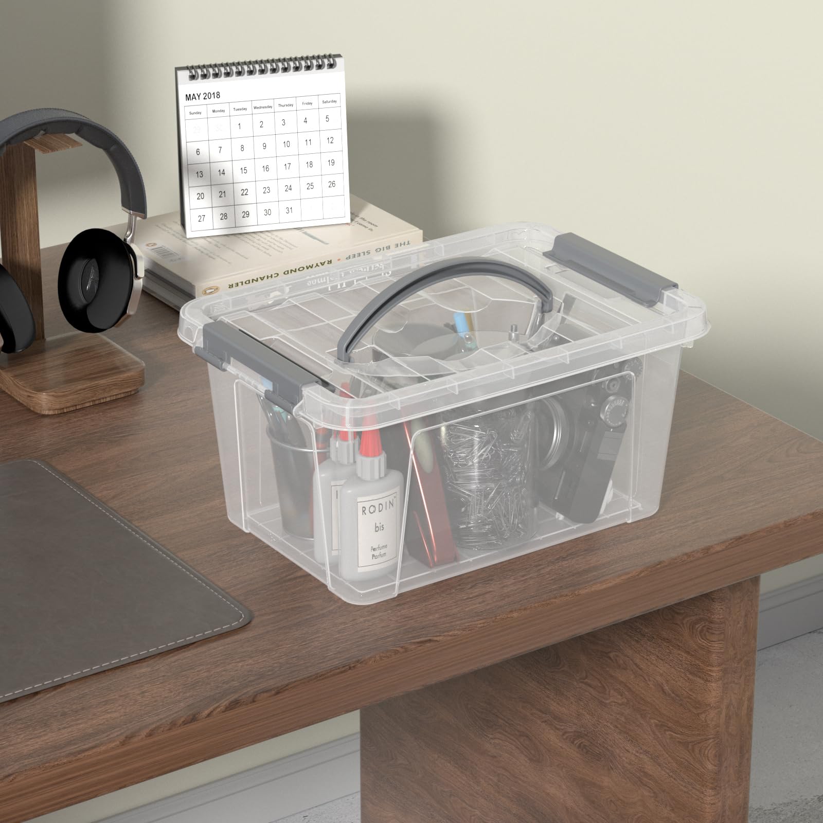 6L Clear Storage Latch Bins (6 Count)