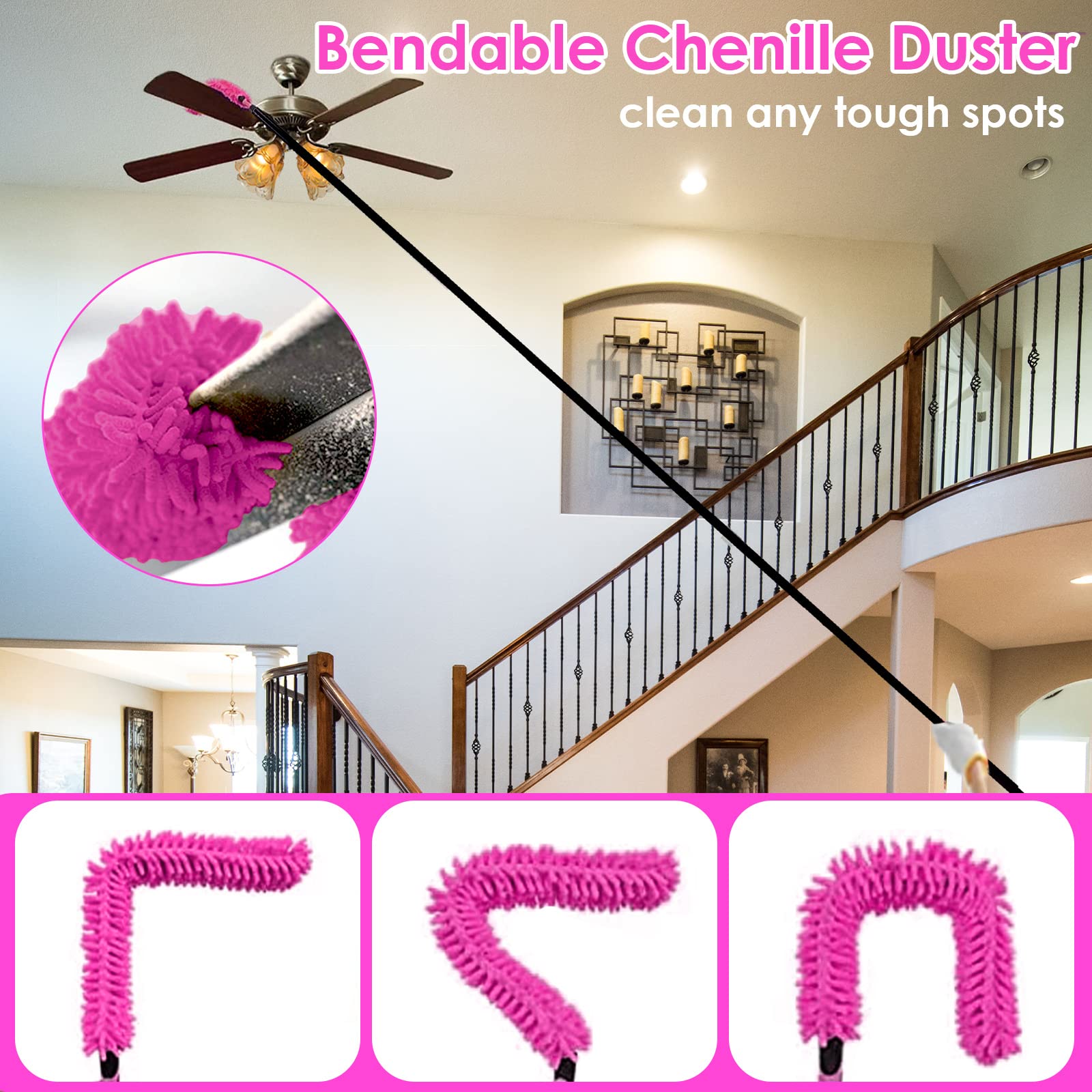 8 Foot Dusters for Cleaning (12 Count)