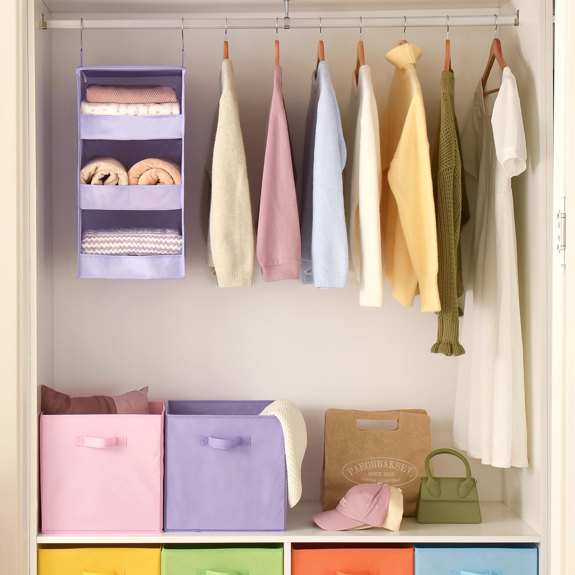 3 Shelf Hanging Closet Organizer
