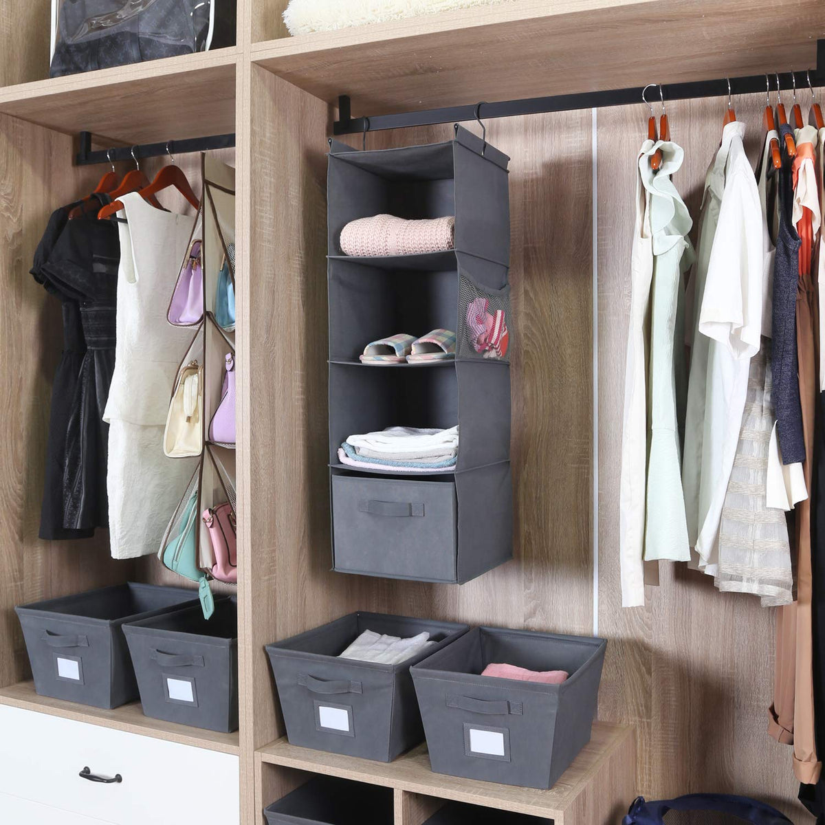 4 Shelf Hanging Closet Organizer