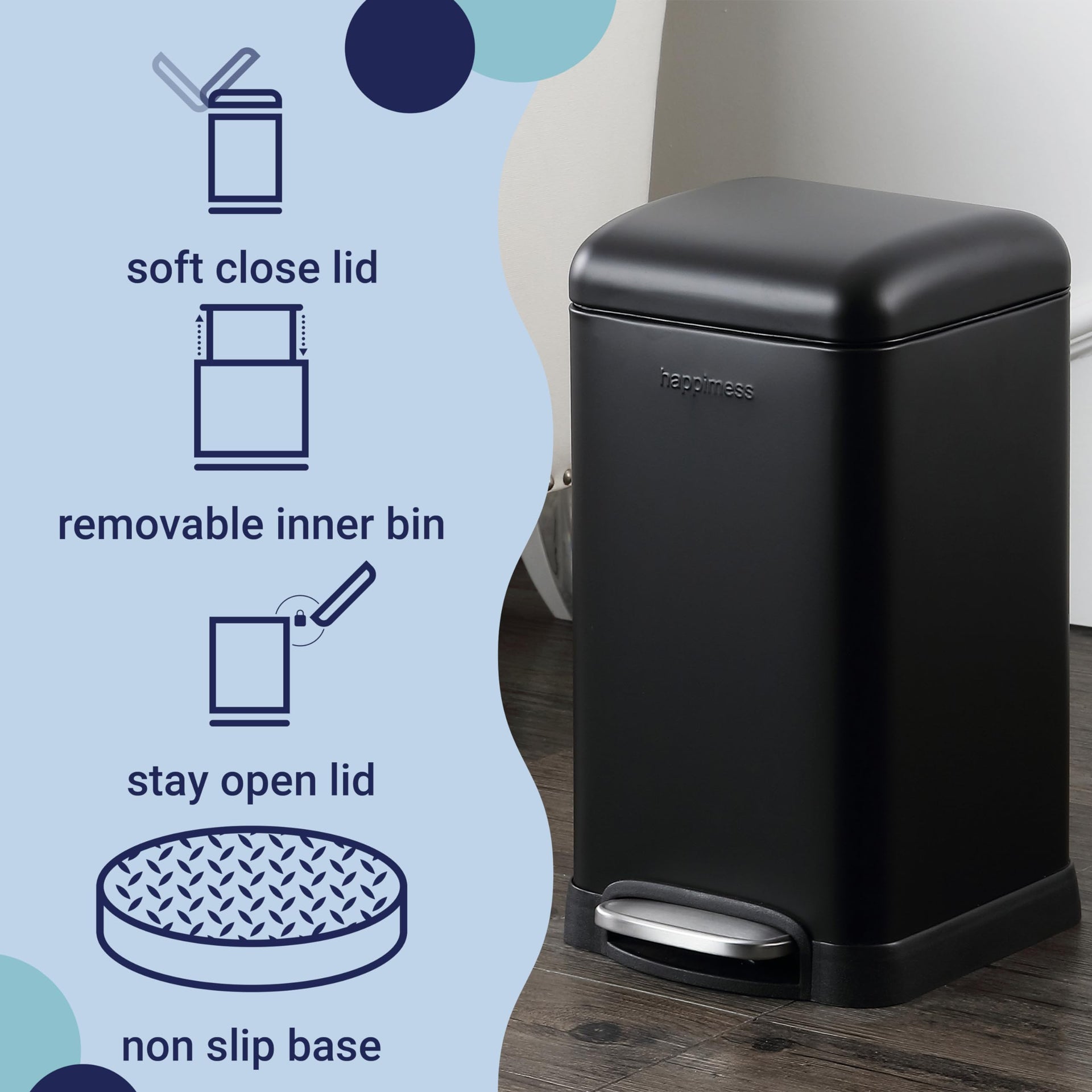 Betty Retro Mini 3.2 Gal Step Trash Can